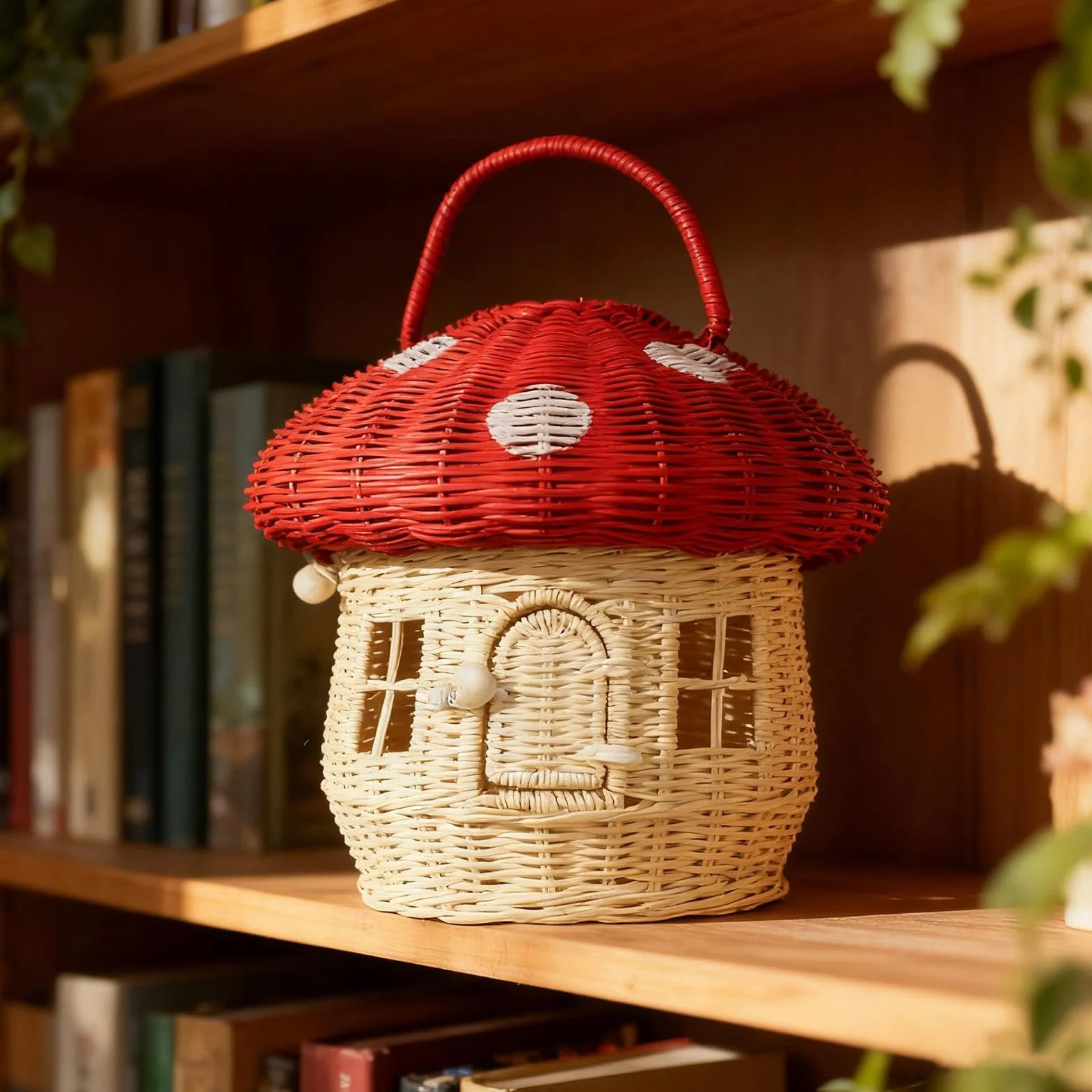 Cesta de Almacenamiento Rattán Hecho a Mano Decoración del Hogar | De Mimbre Para Escritorio Almacenamiento para Picnic Exterior Playa Cocina Sala Aperitivos Comida Juguetes Niños Adultos