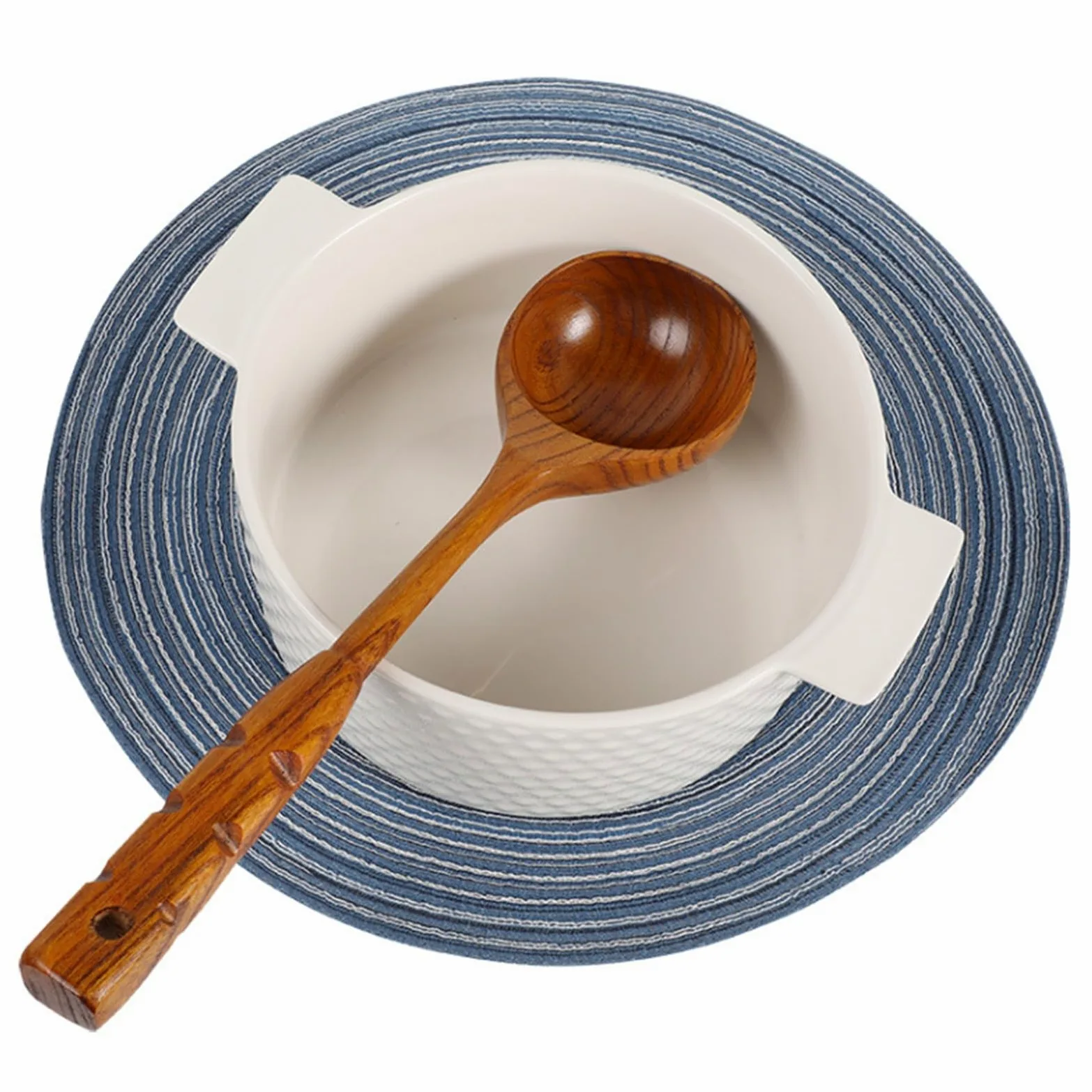 Cuchara de cocina, Cuchara de sopa vintage madera grande, cucharón for cocina doméstica
