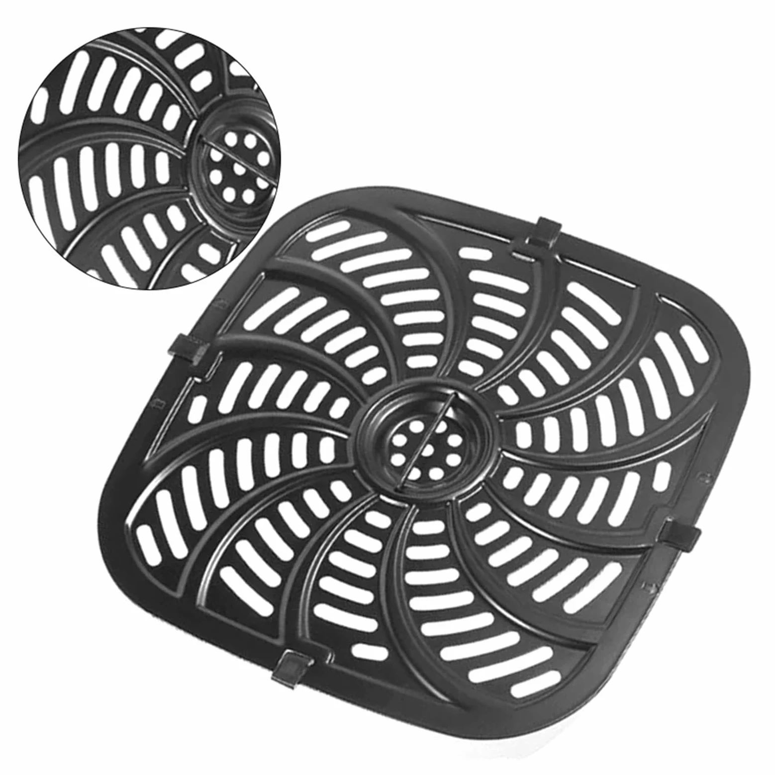 Genérico 1 Bandeja de Repuesto for freidora de Aire. | 24x25cm, protectores de esquinas, multiusos, fácil de limpiar