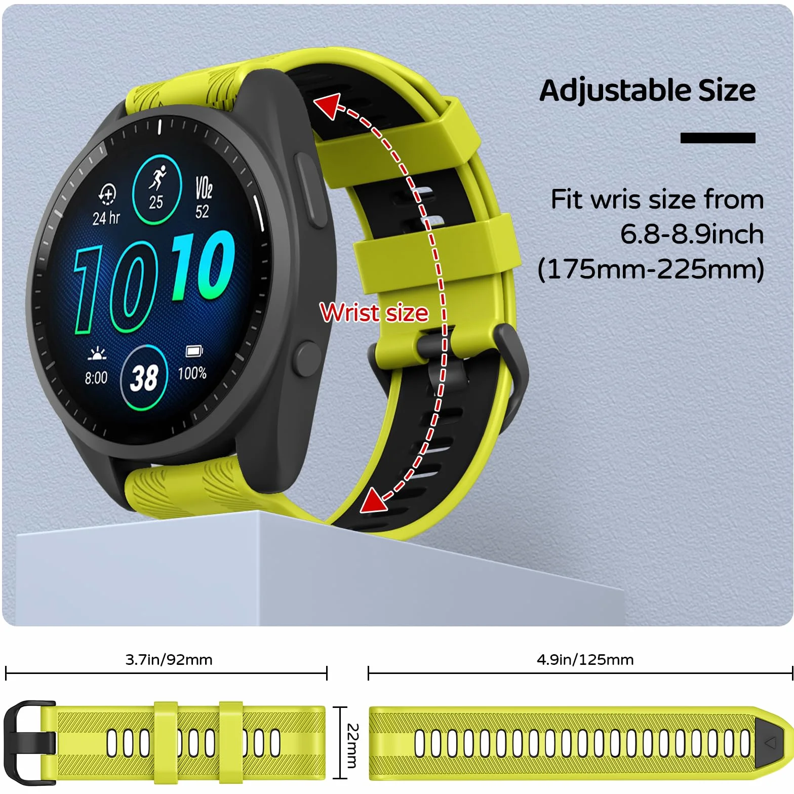 Garmin Forerunner 965/955/945/935 Correa Silicona 22mm Recambio
