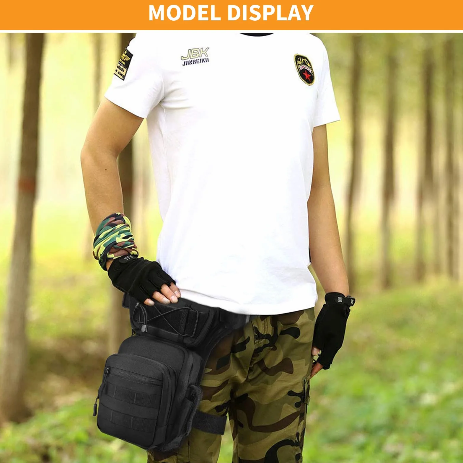 Huntvp Pernera Moto Militar Bolsa Pierna Impermeable para Caza Senderismo Ciclismo