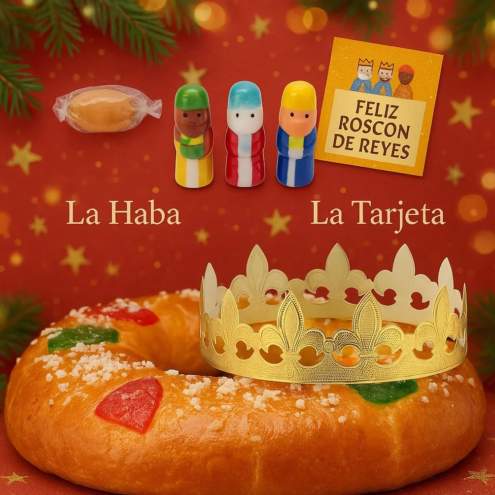 10 Coronas, Regalo Sorpresa y Haba para Roscón de Reyes (10 Uds) – Tradición Navideña para Repostería