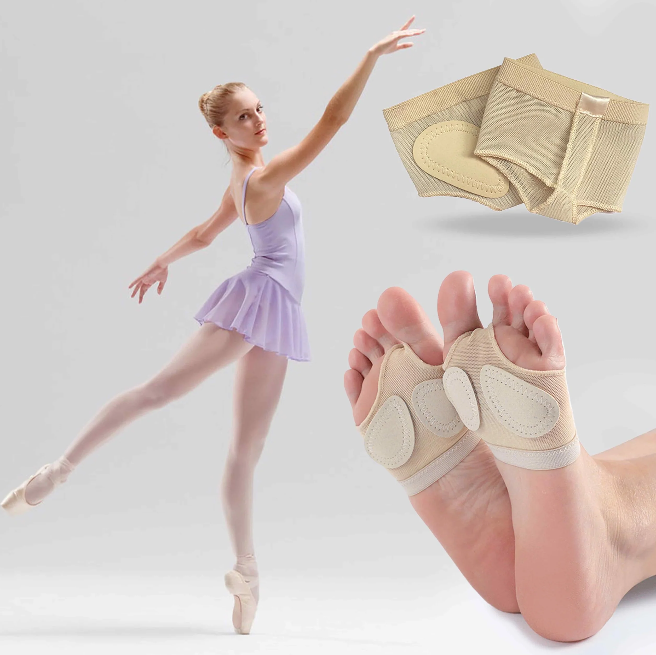 Almohadillas para danza NIÑOS Y ADULTOS anti-derrapantes para ballet yoga gimnasia jazz moderno