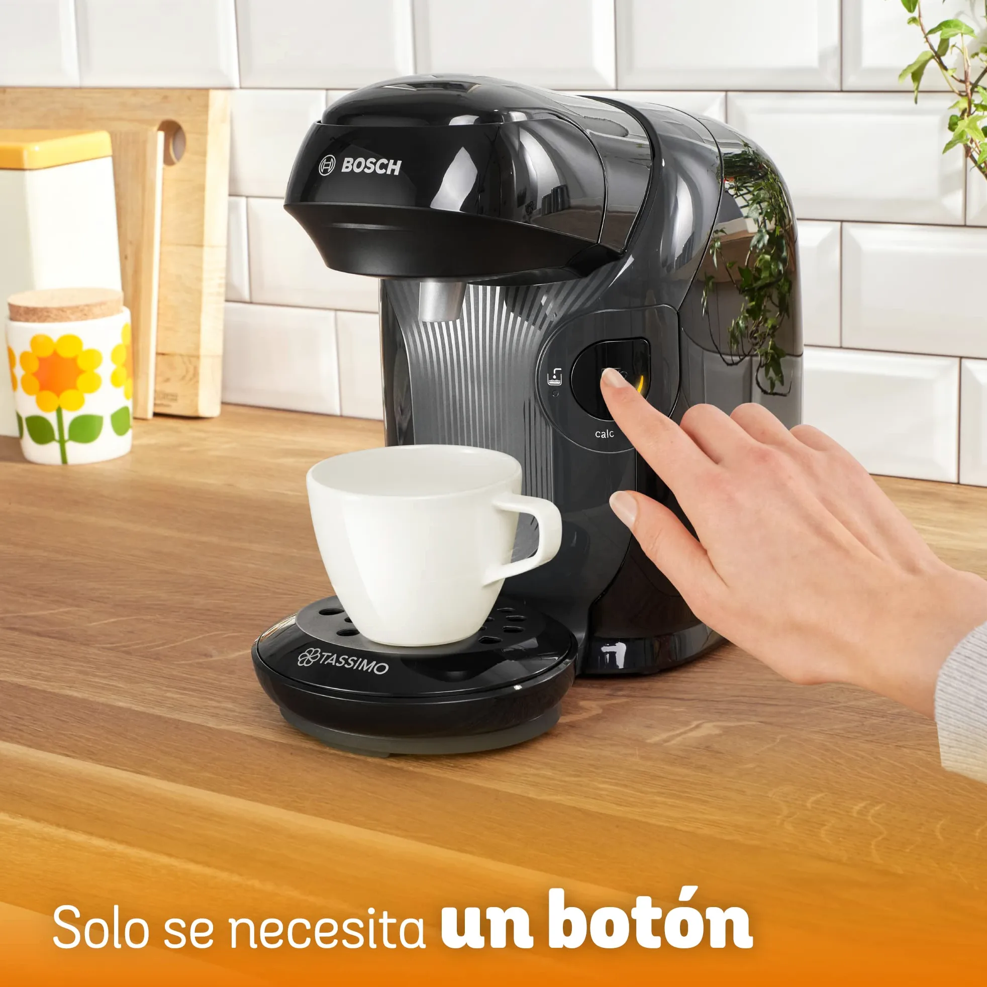 BOSCH máquina multibebida TASSIMO STYLE, TAS1102, hasta 70 bebidas, OneTouch, servicio individual, tamaño compacto, INTELLIBREW, negro