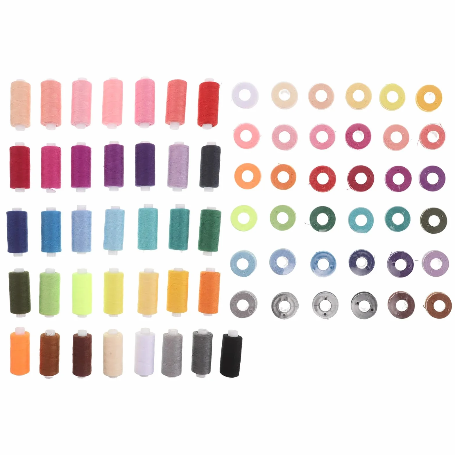 Kit de Hilos para Coser de Poliéster 72 Piezas 36 Colores | 36 Bobinas Prebobinadas de 400 Yardas, para Coser a Mano Máquina, Surtido para Arreglos y Bordado