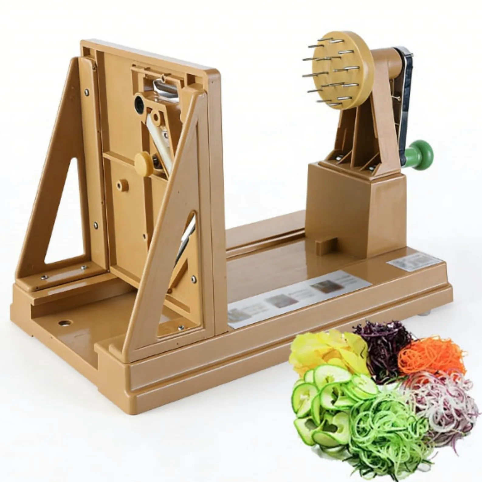 Rallador de tambor giratorio manual, triturador de repollo de verduras con patas antideslizantes, para patatas, zanahorias y más