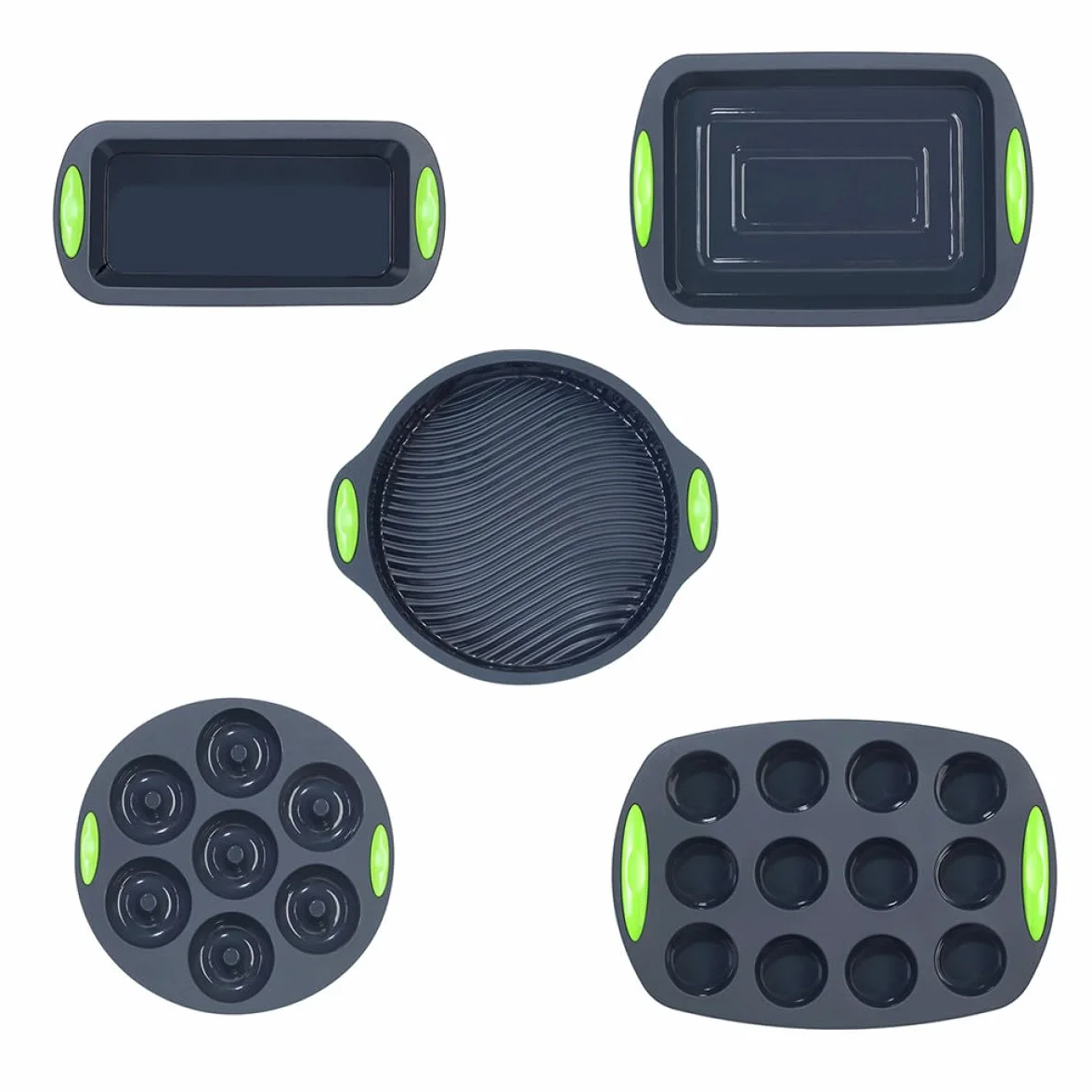 Kit de 5 Moldes de Silicona Flexibles y Resistentes al Calor para Repostería en Cocina, Adecuado para Amantes Pastelería y Uso Familiar