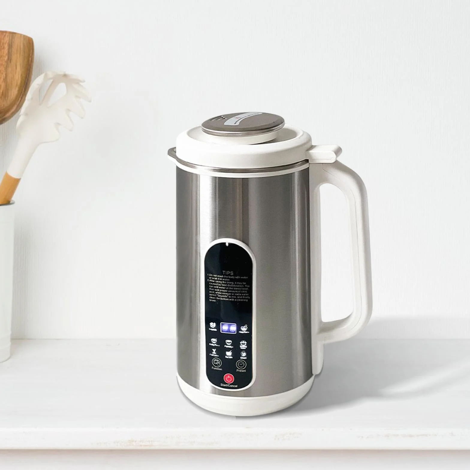 Máquina de Leche de Soja Máquina para Hacer Leche de Nueces de Acero Inoxidable Preparador Automático de Leche Vegetal Máquina Automática de Leche de Nuez