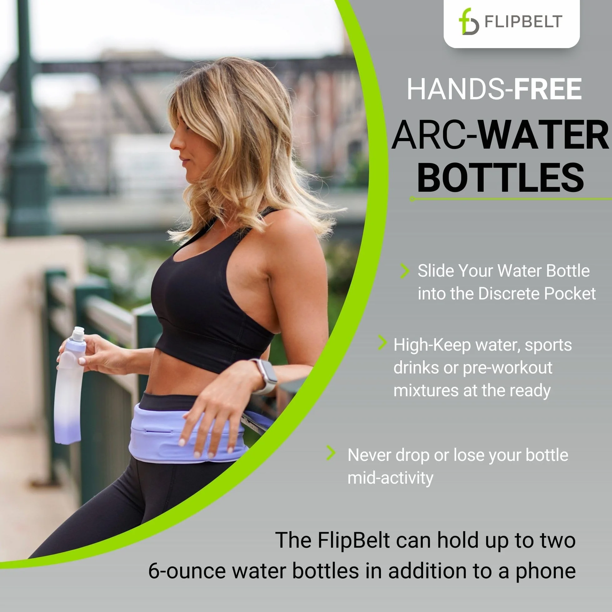 Flipbelt Arc Water Bottle 11oz Periwinkle
