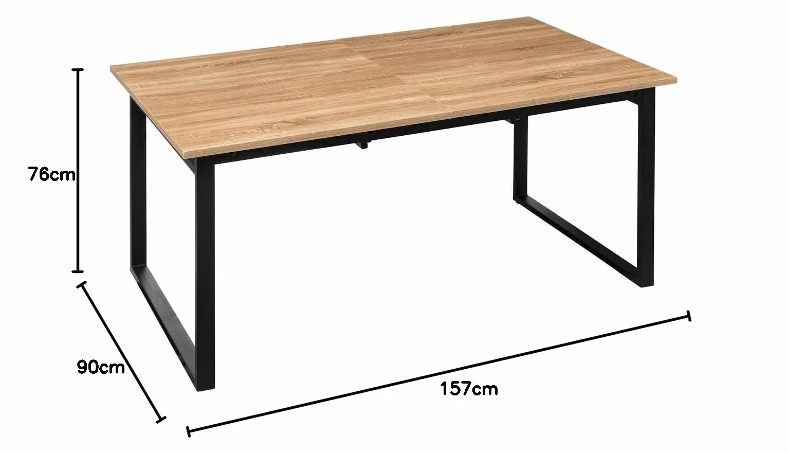 5five - Mesa Extensible aliaj, 6-8 Personas, Efecto Roble Natural