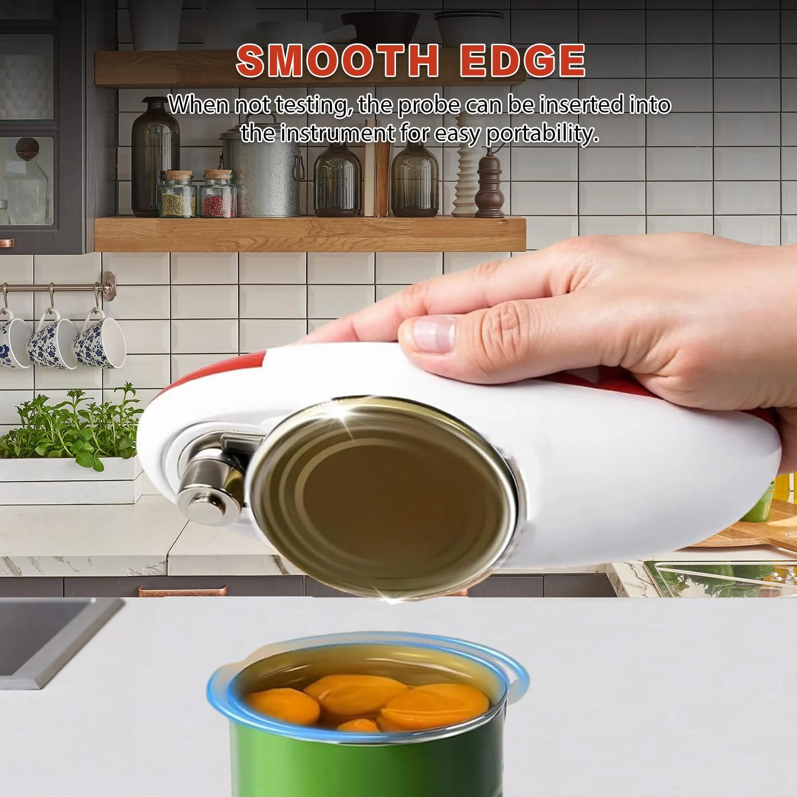 Abrelatas eléctrico, abrelatas manos libres, abridor de latas eléctrico de un solo toque con borde liso y sin lastimar las manos, abrelatas automático para personas mayores, artritis y chef, pilas no