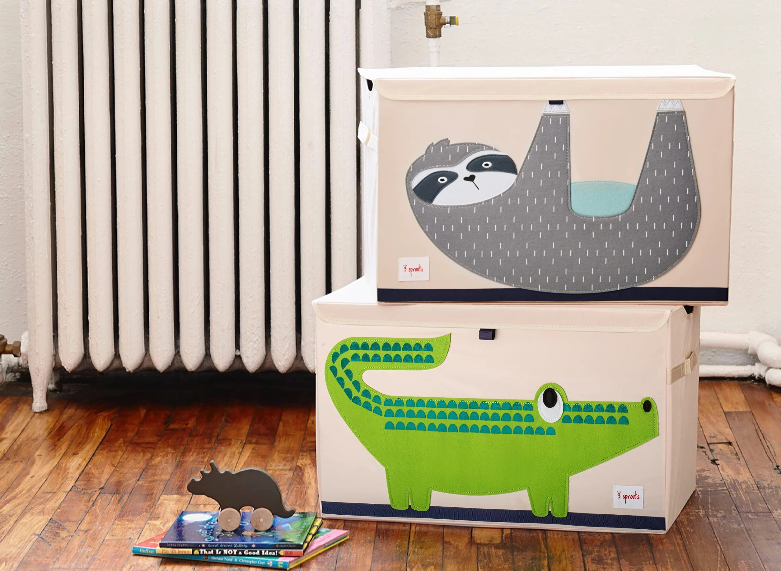 3 Sprouts Baúl para Juguetes Infantil Caja de Almacenaje Organizador Cocodrilo
