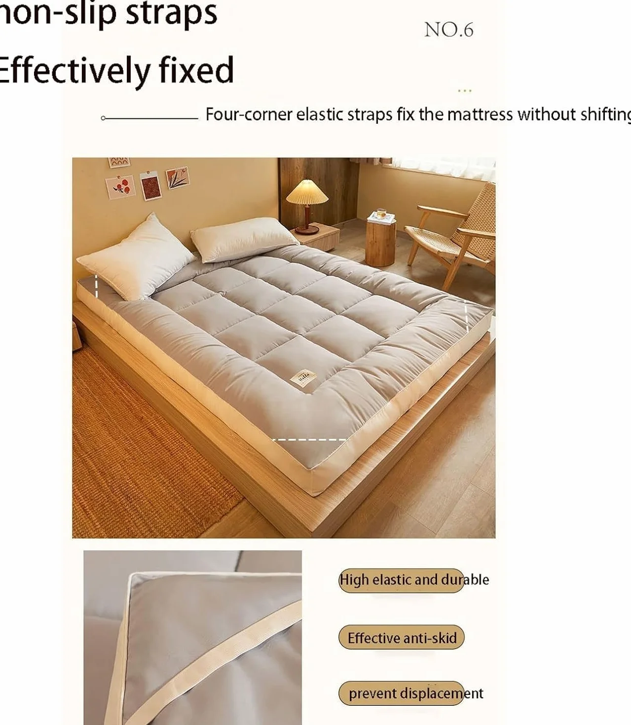 Futon Plegable-Tatami Japones, Tatami Grueso, Colchón Piso Plegable, para Habitación Amigable Dormitorio Estudiantil(90 * 200cm)