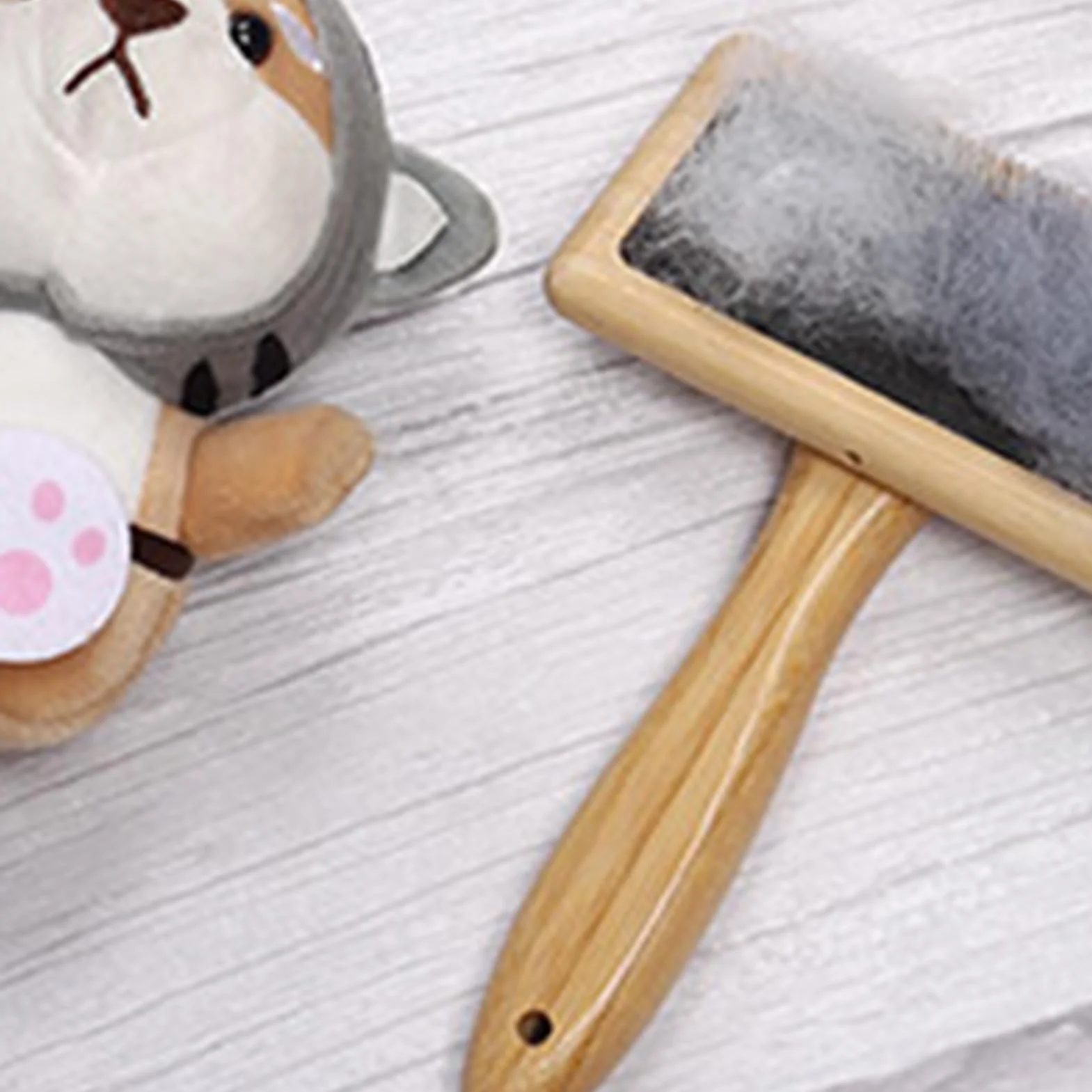 Brochas de cardado para lana – Juego de peine de mezcla de lana con mango de madera, ideal para lana, manualidades, alfombras de fieltro, cepillo de pelo de animales, procesamiento