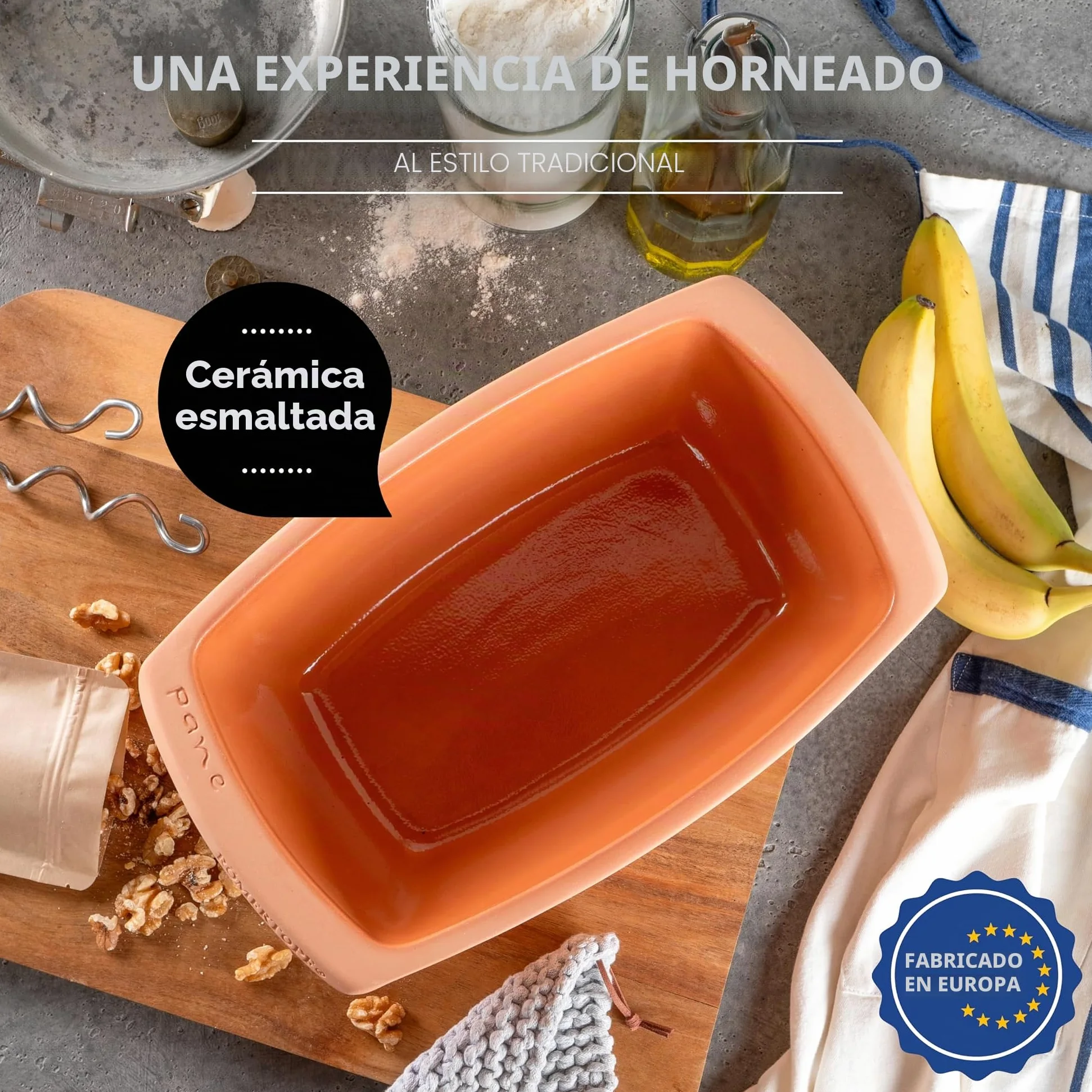 Römertopf – Fuente de horno de cerámica para asar, aprox. 34,5 x 20,5 x 11 cm, color terracota, apta para horno y lavavajillas | Aprox. 31,5 x 16 x 9,5 cm, molde esmaltado para pan y pasteles, apto para horno, apto para lavavajillas