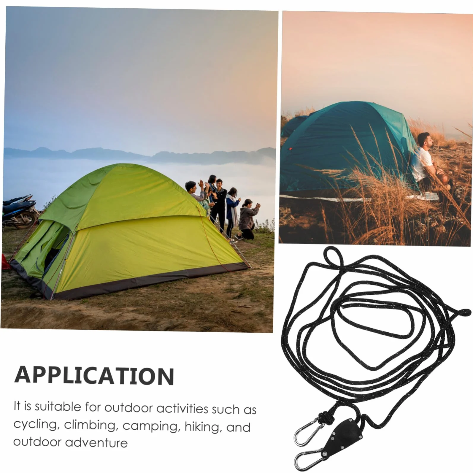 BESPORTBLE Cuerda Prueba De Viento Gruesa Camping Nailon Reflectante Fijar Carpas Toldos