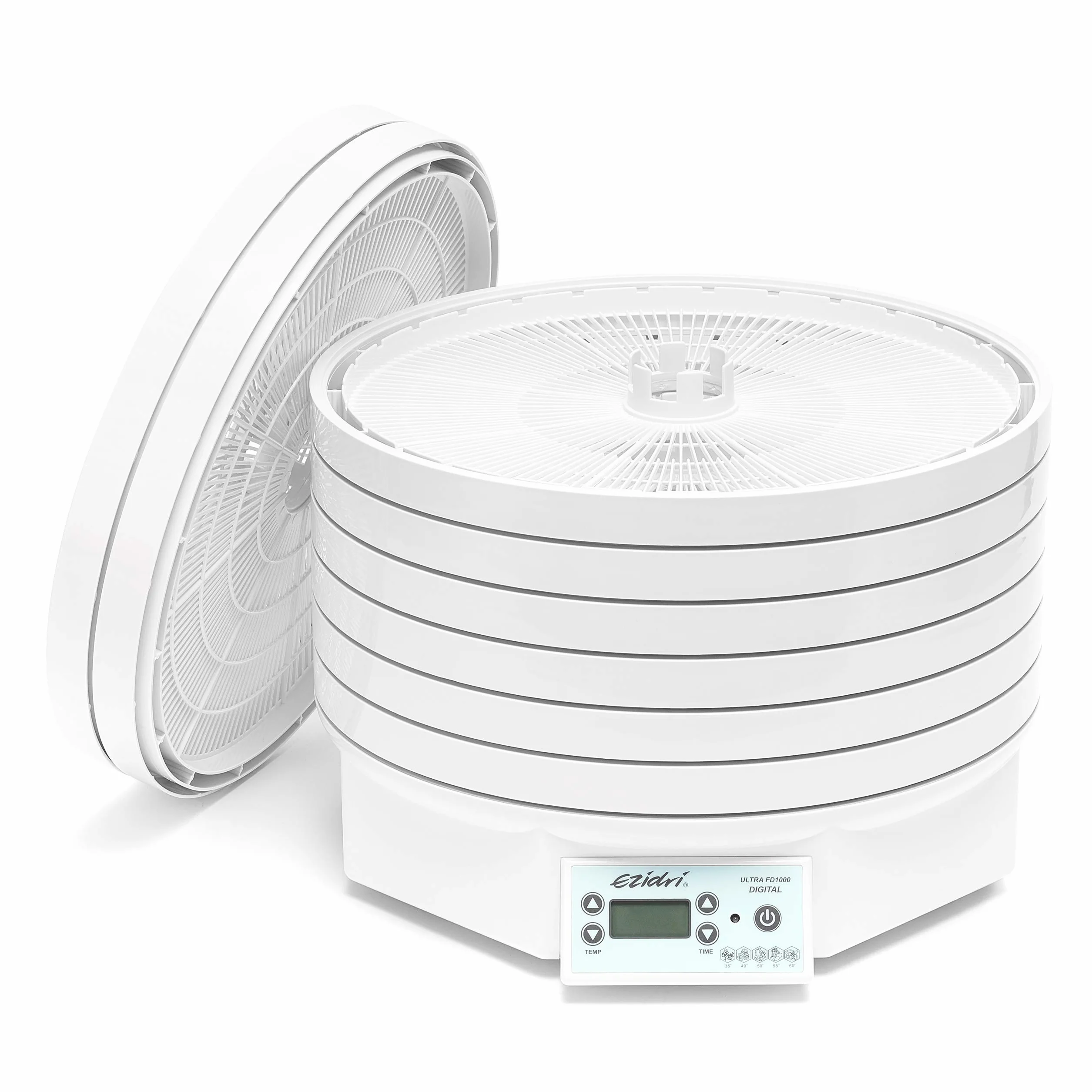FD1000 Ultra Digital - Secador de Alimentos Ampliable a 30 Bandejas, Secado a Granel, Temporizador Digital, Ajustes de Temperatura (30-70°C)