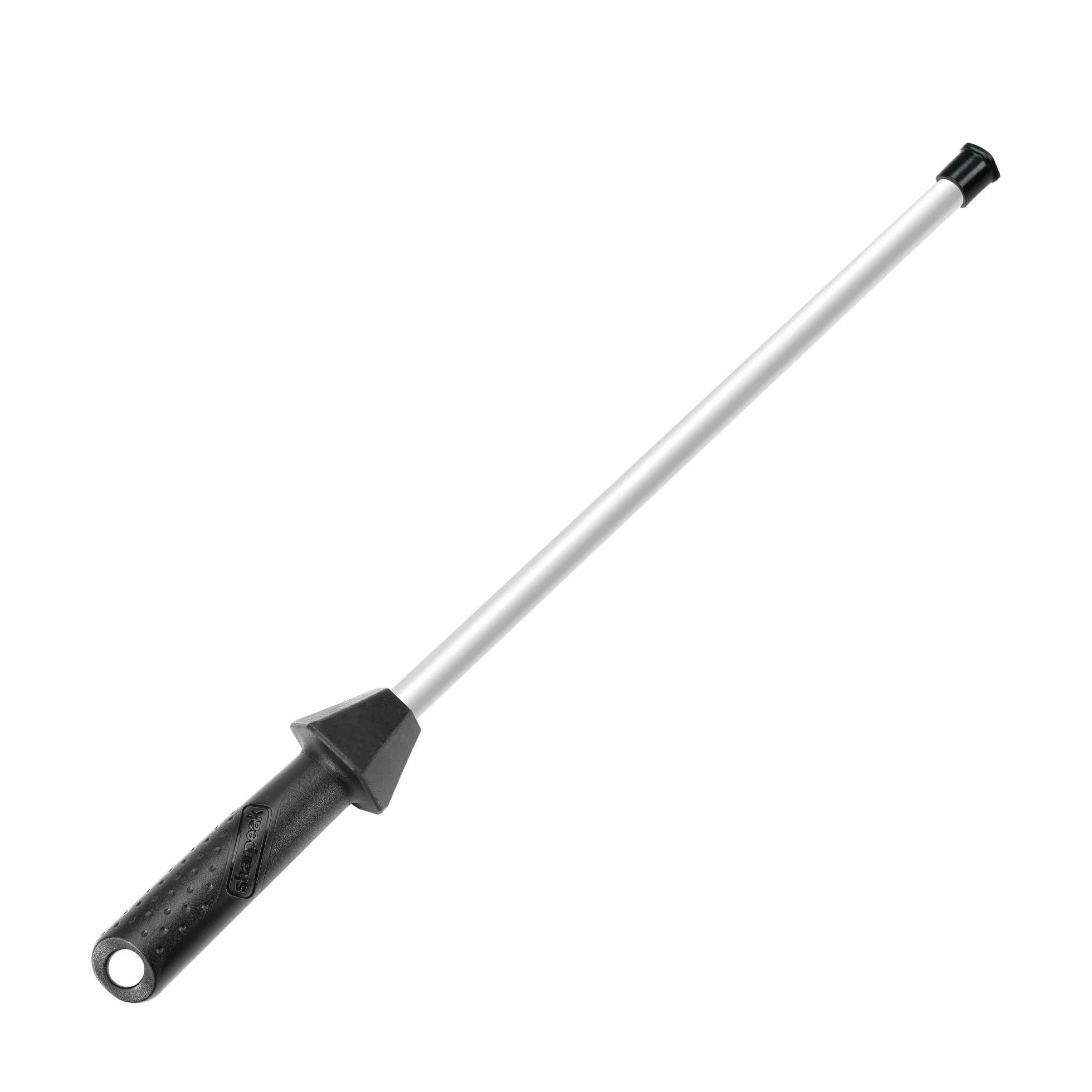Total 45 cm/Longitud de la barra 30 cm Chaira de cerámica con guías angulares integradas y tapa anti-rotura, afilador de cuchillos de cerámica, varilla de afilado de cerámica