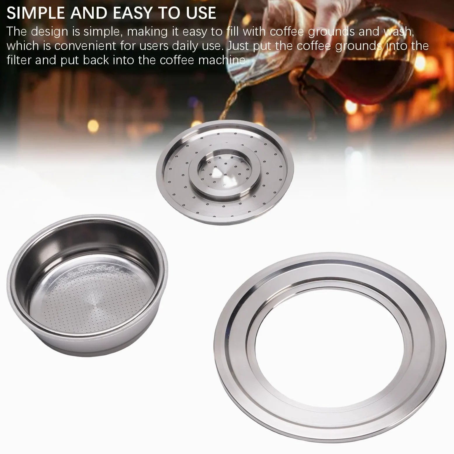 Taza de café recargable de acero inoxidable, taza de cápsula de café reutilizable apta para máquina de café , papel y acero inoxidable, buena para el medio ambiente y la comodidad