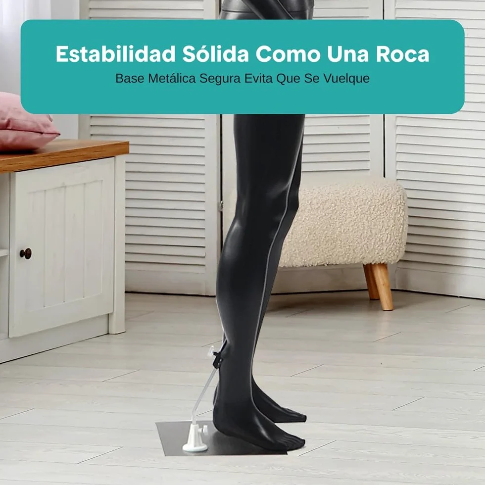 SereneLife maniquí Masculino de Cuerpo Completo, 185cm de Altura, Extremidades Flexibles, Cabeza Ajustable, Diseño Desmontable, Ideal para Tiendas de Ropa, Boutiques, Exposiciones y mas
