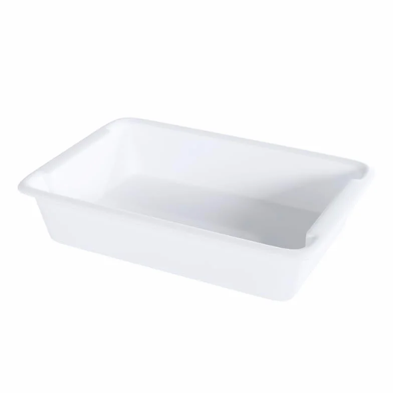 Cesta de Almacenaje Caja Cubeta de Plástico para Almacenamiento Ideal para Cocinas, Armarios, Oficinas, Organización de Cajones (Blanco, 2 litros)