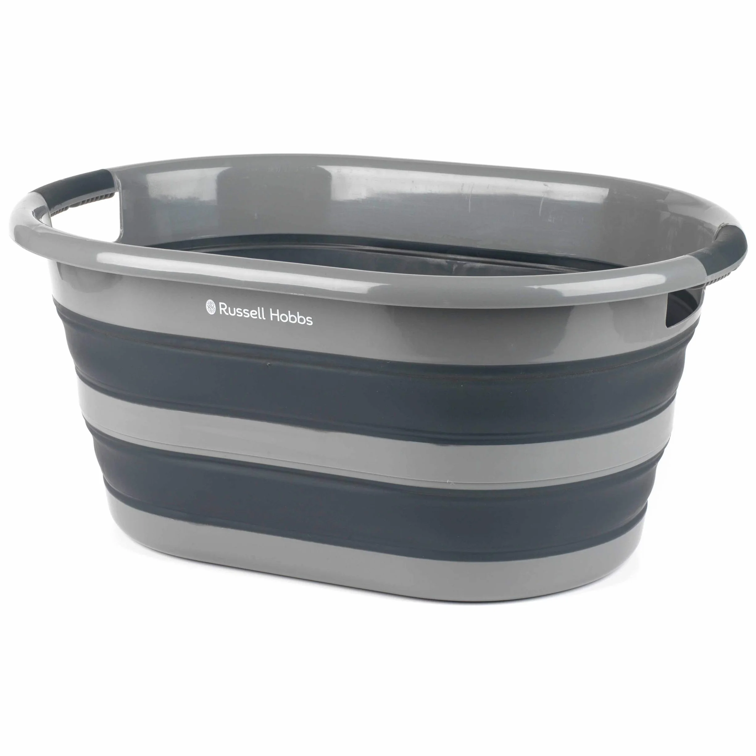Russell Hobbs Cesta de lavandería plegable 27L silicona/plástico negro/gris