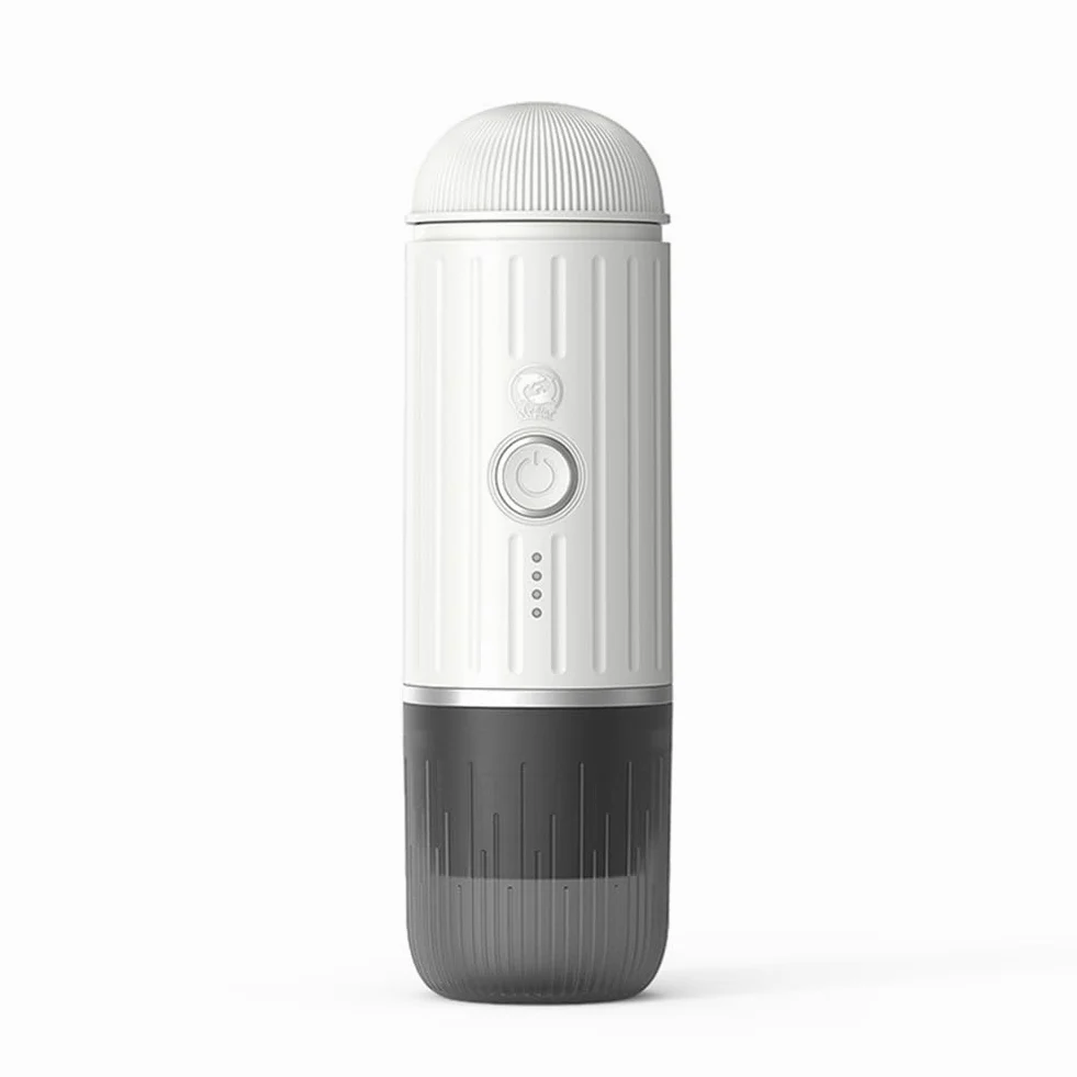 Bamberg Mini Cafetera de Cápsulas 2 en 1, Portátil, Compatible con USB, con Cápsulas y Café Molido, Intensidad Ajustable