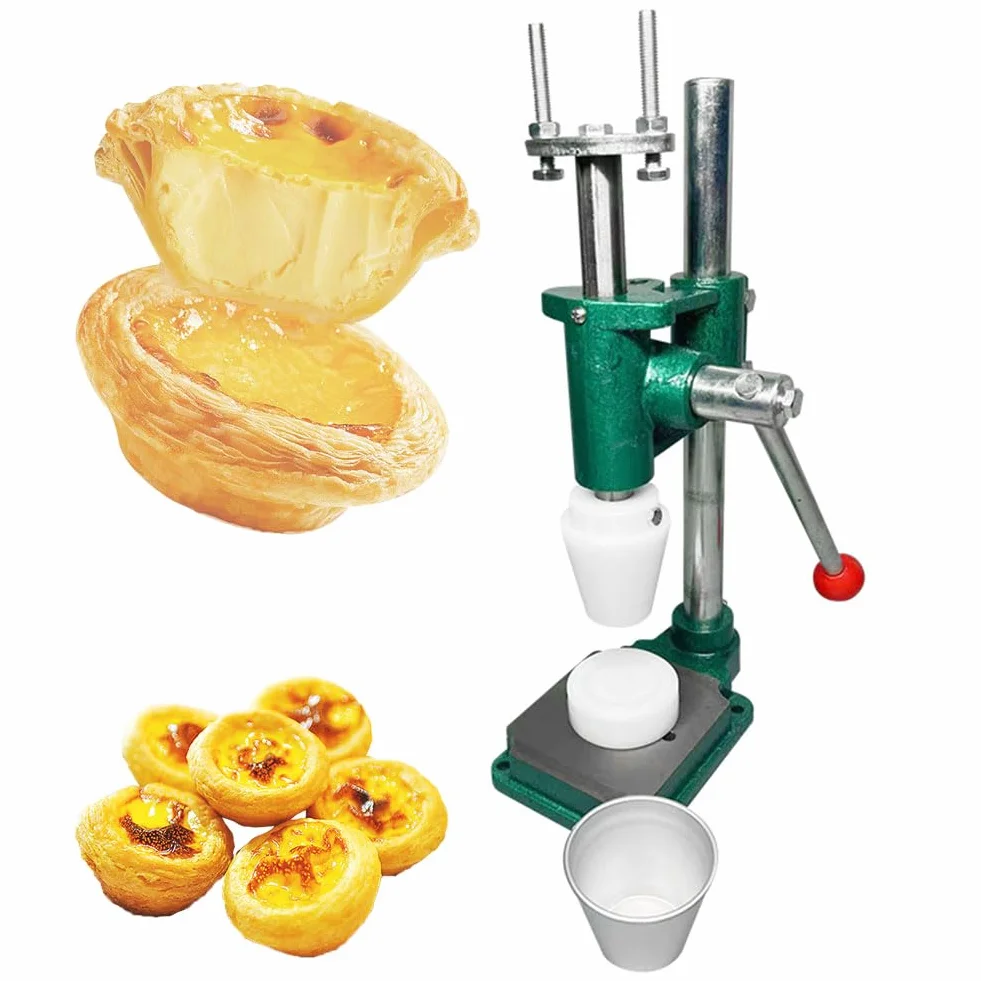 Máquina de prensa manual para tartas de huevo, herramienta de formación de moldes fácil para hornear tartas y pasteles caseros