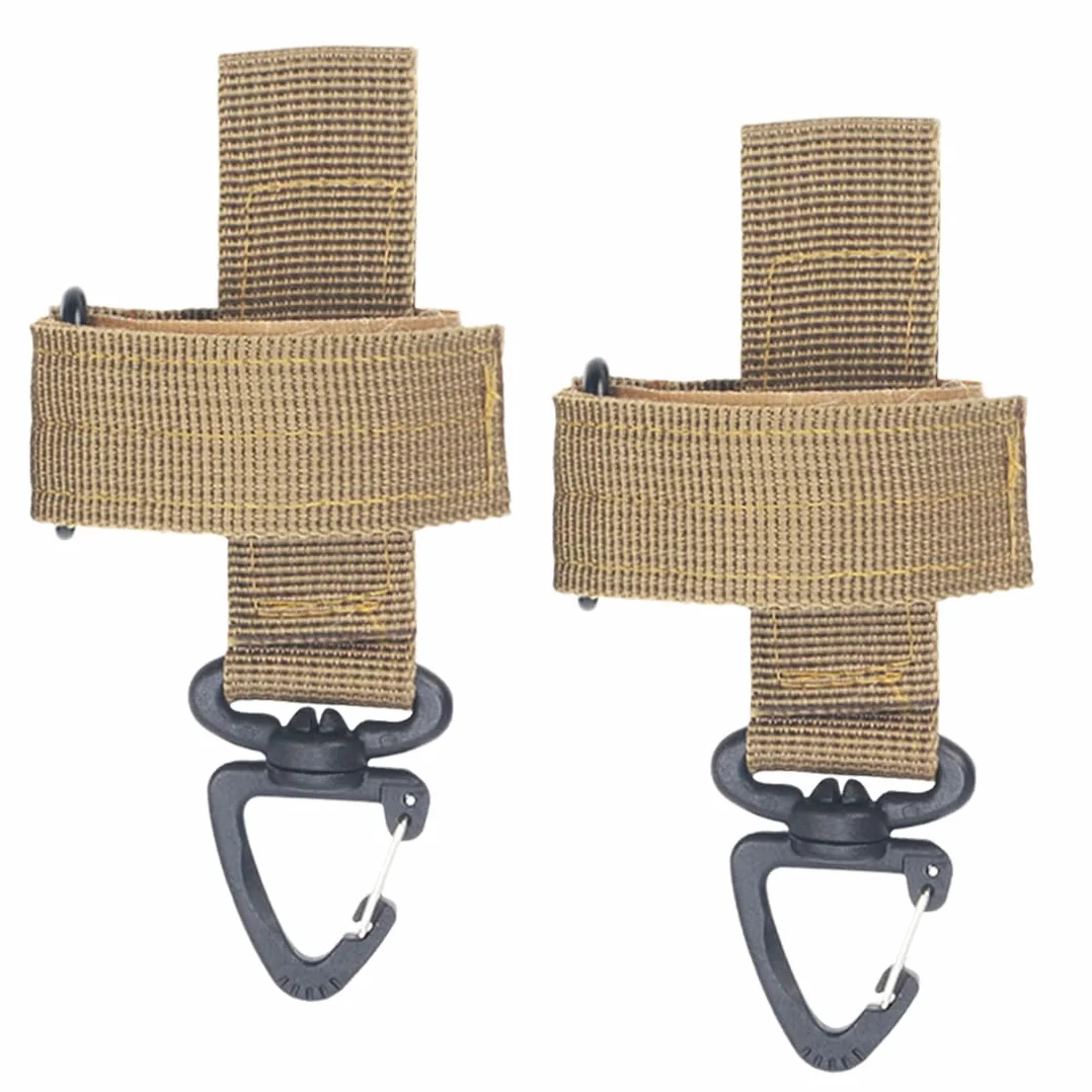 Porta Guantes Cinturon Policial 2 PCS Guantes Tácticos Multiusos al Aire Libre Caqui