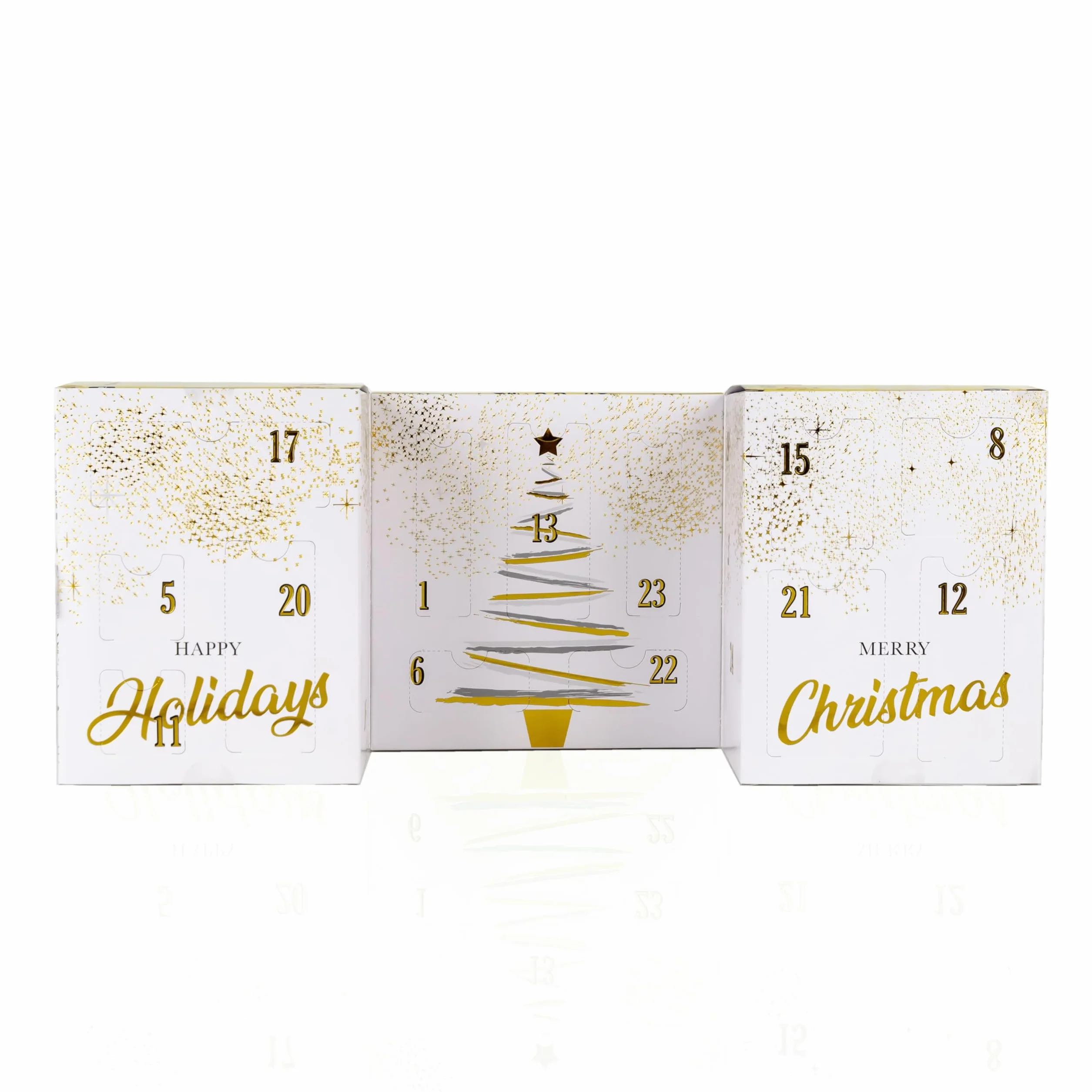 Accentra – calendario de Adviento de belleza con 24 artículos de maquillaje&cosméticos- Calendario para mujeres con brillo de labios, rímel esmalte de uñas, sombras de ojos, aplicadores y más