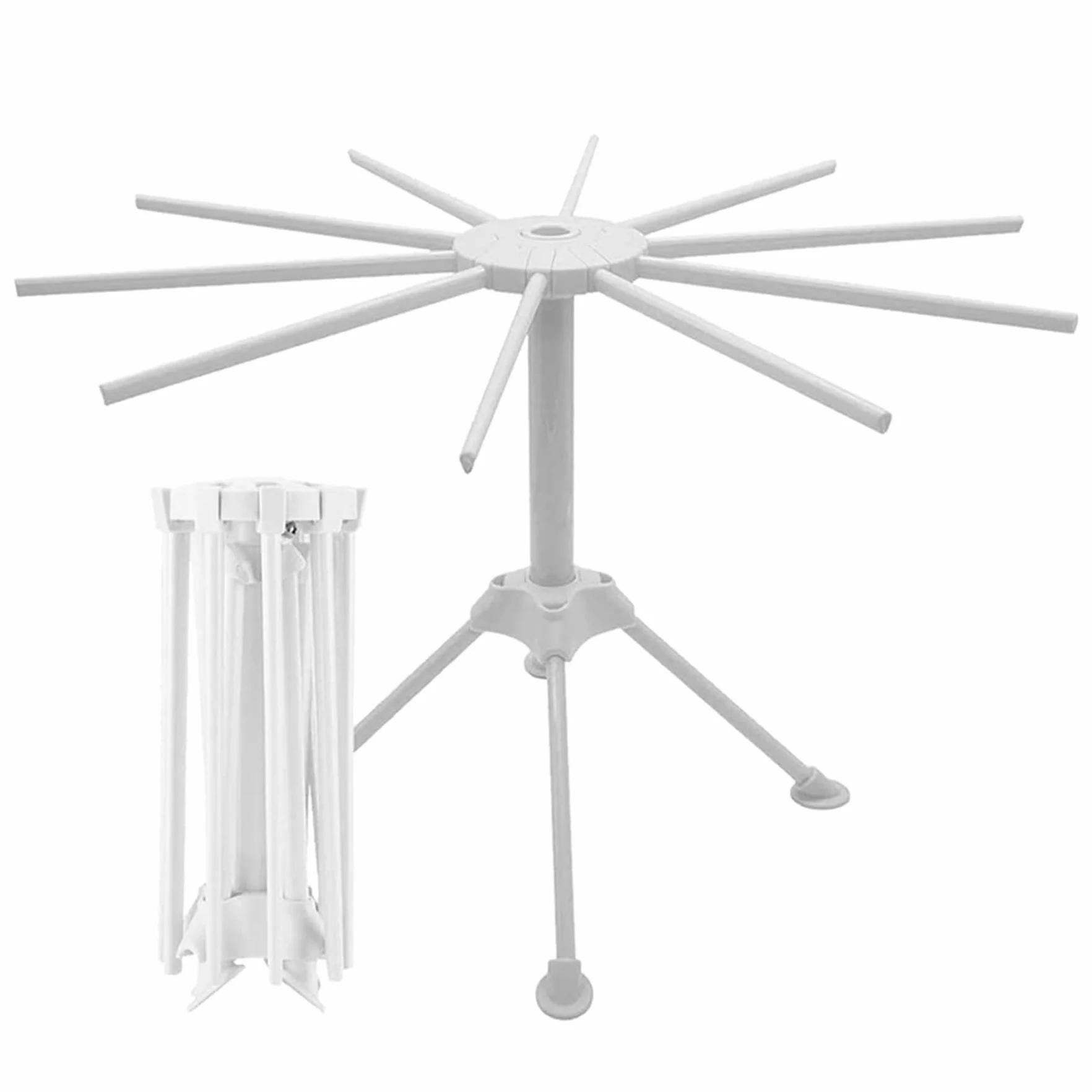 Secador Pasta 10 Ramas Fideos Plegables Estante de Secado Estable Fideos Hechos a Mano Soporte para Colgar Utensilios de Cocina Pasta Casera Gadget