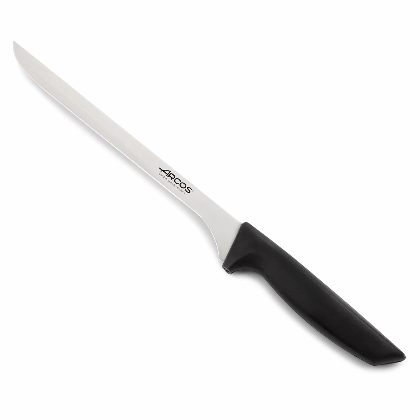 Arcos Serie Niza, Cuchillo Jamonero Flexible, Hoja de 240 mm, Mango Color Negro