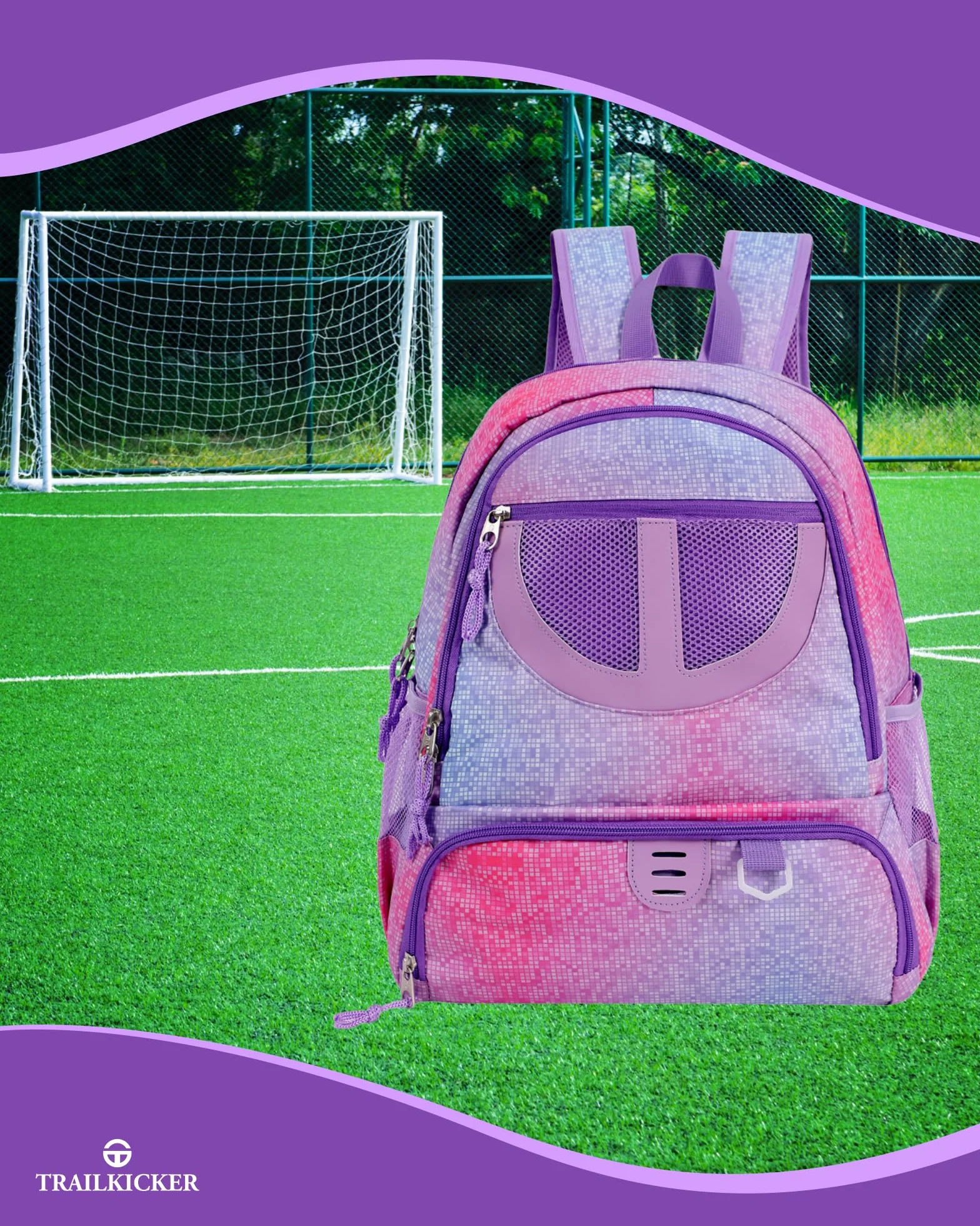 Mochila de baloncesto 30 L compartimento para pelota y zapatos transpirable