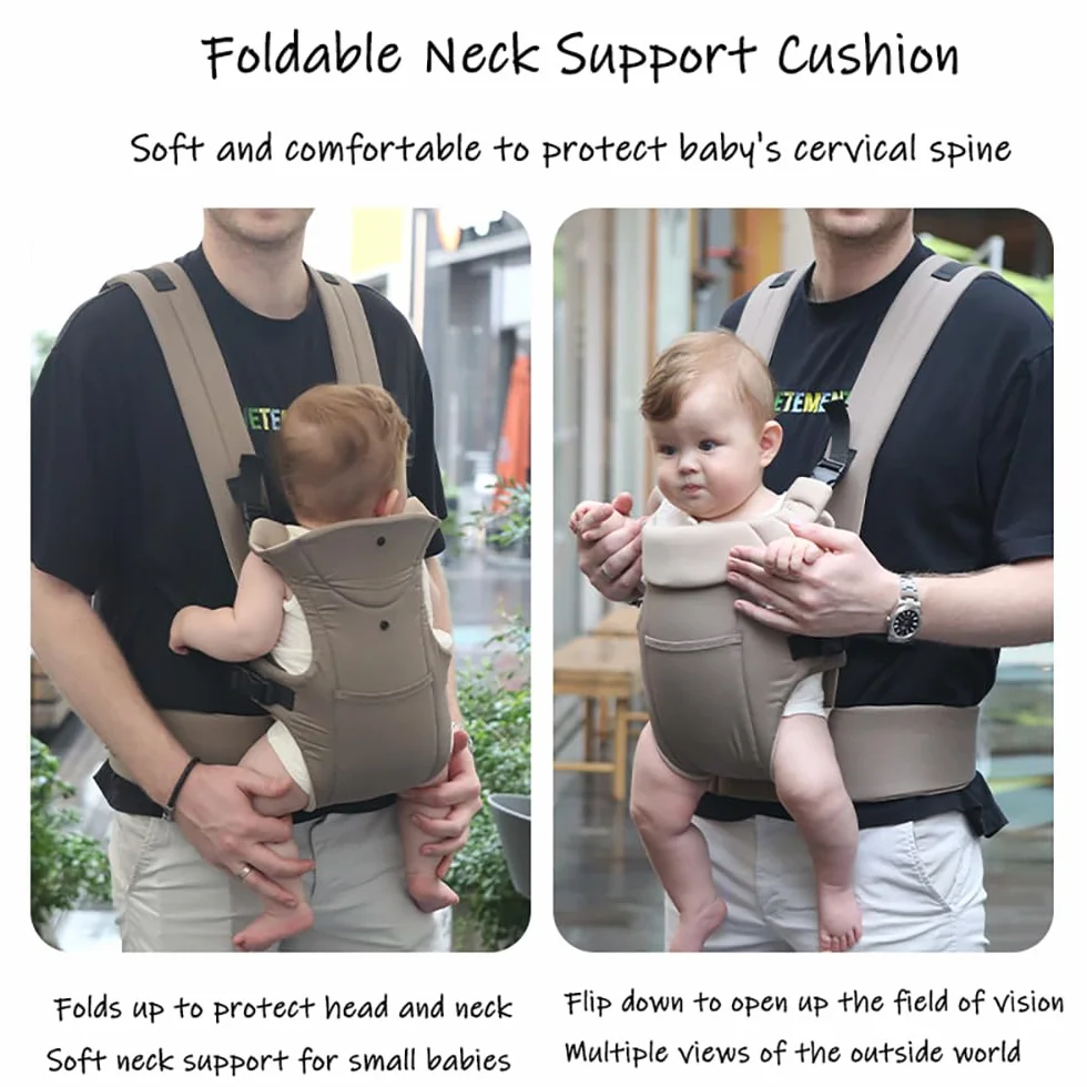 Fular Portabebés 4 en 1, Portabebe Canguro para Bebé hasta 15 kg
