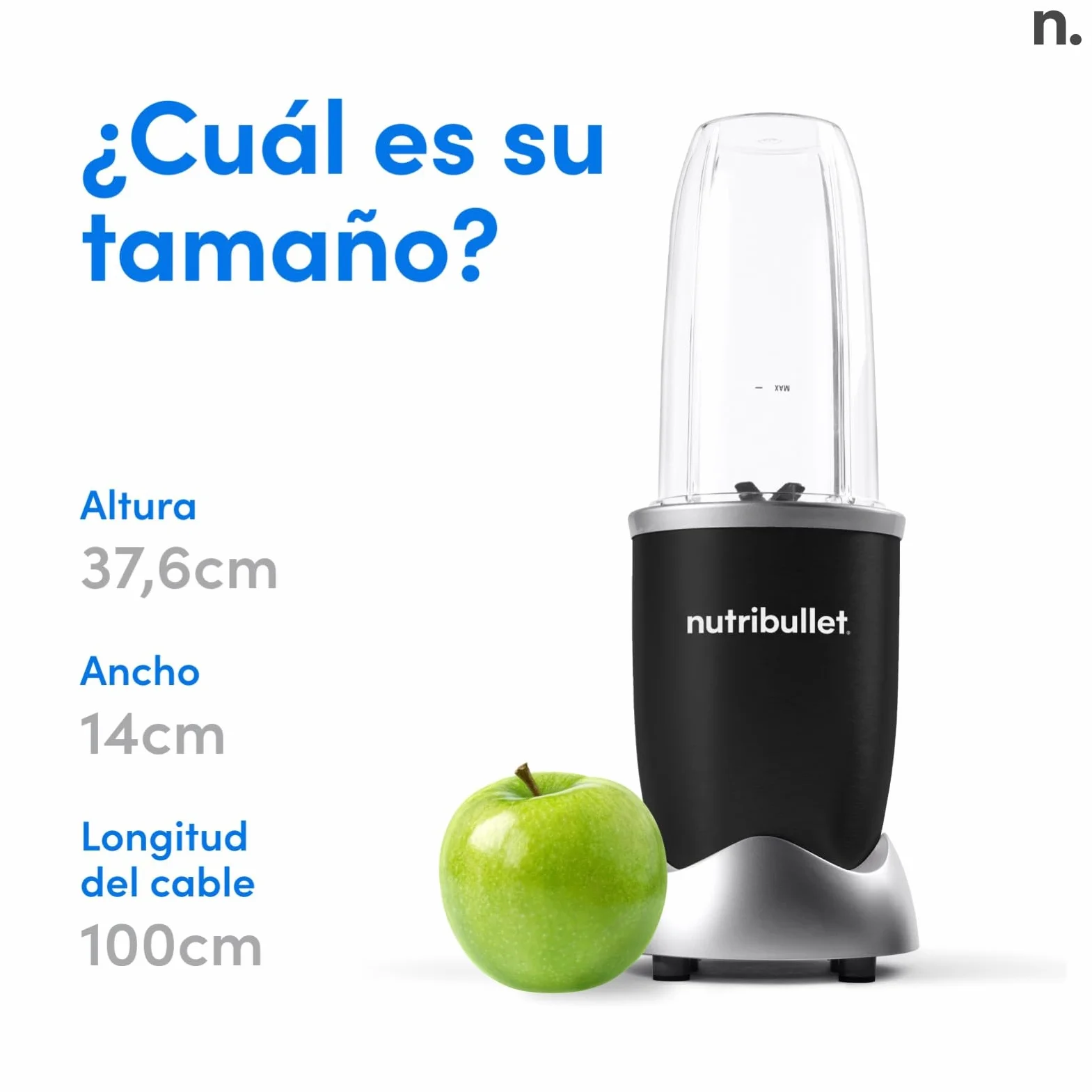 nutribullet Pro 900 Watt, batidora personal, batidora multifuncional, vaso de 700ml, NB904RG