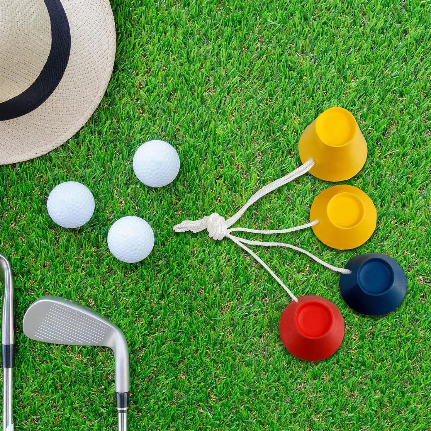 Jumbo Tees de Golf Caucho, Tees de Invierno Goma Multicolor Varias Alturas para Interiores