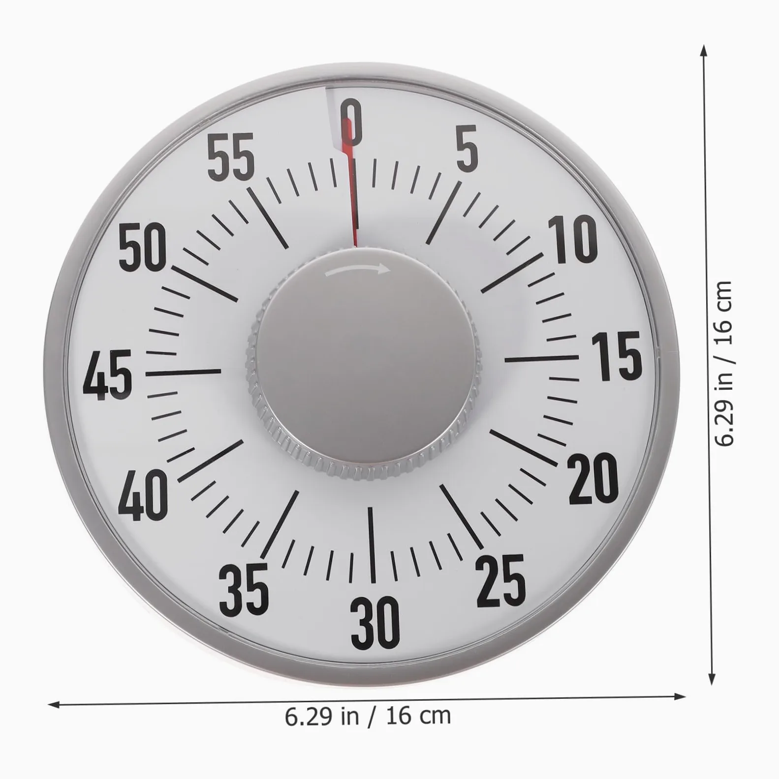 ULTECHNOVO Temporizador Mecánico Cuerpo de Abs Blanco de Cocina y Estudio, Cuenta Regresiva Alarma Adecuado para Cocinar, Hornear y Ejercicios