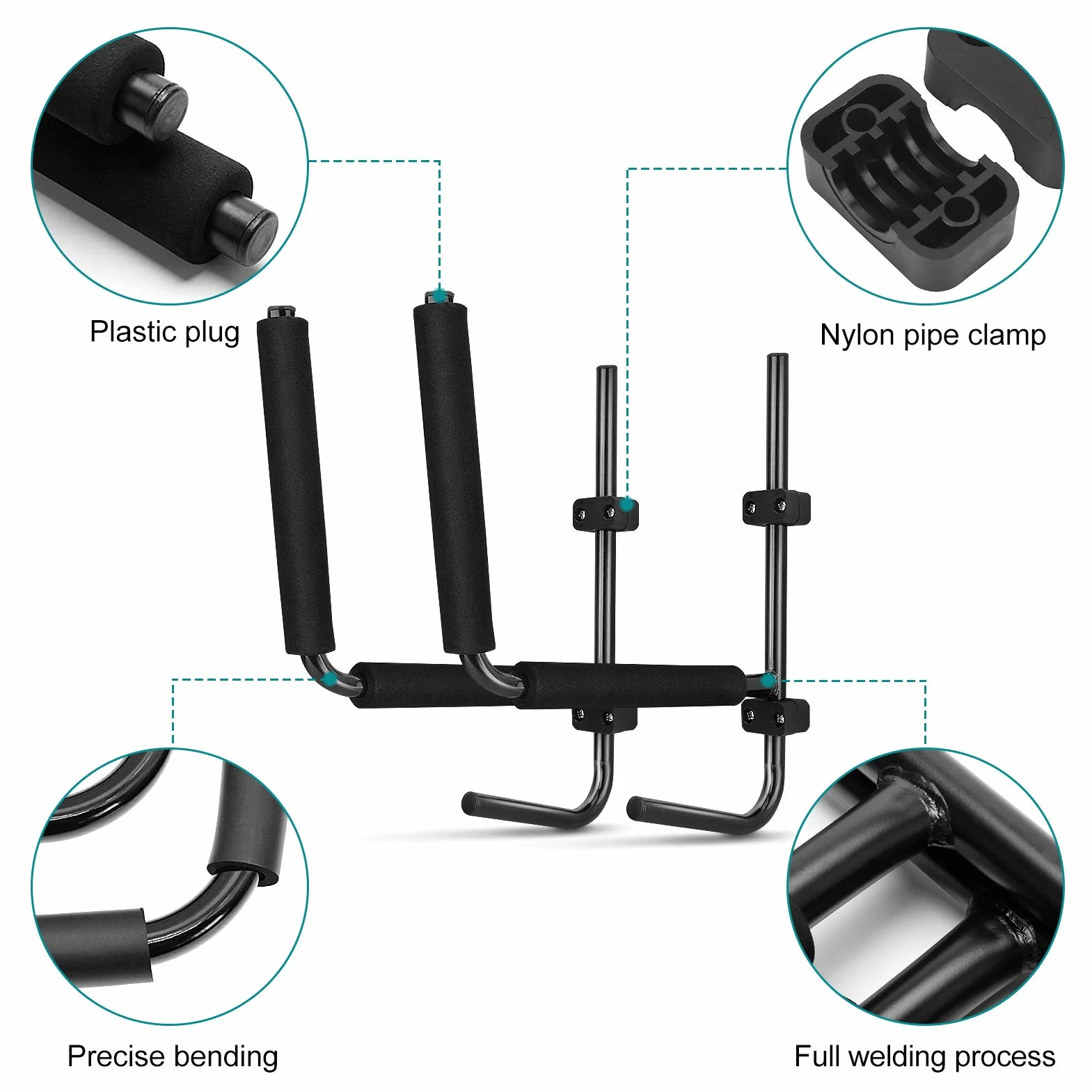 Dioche Soporte de Pared para Kayak, para 2 Kayak, con Accesorios