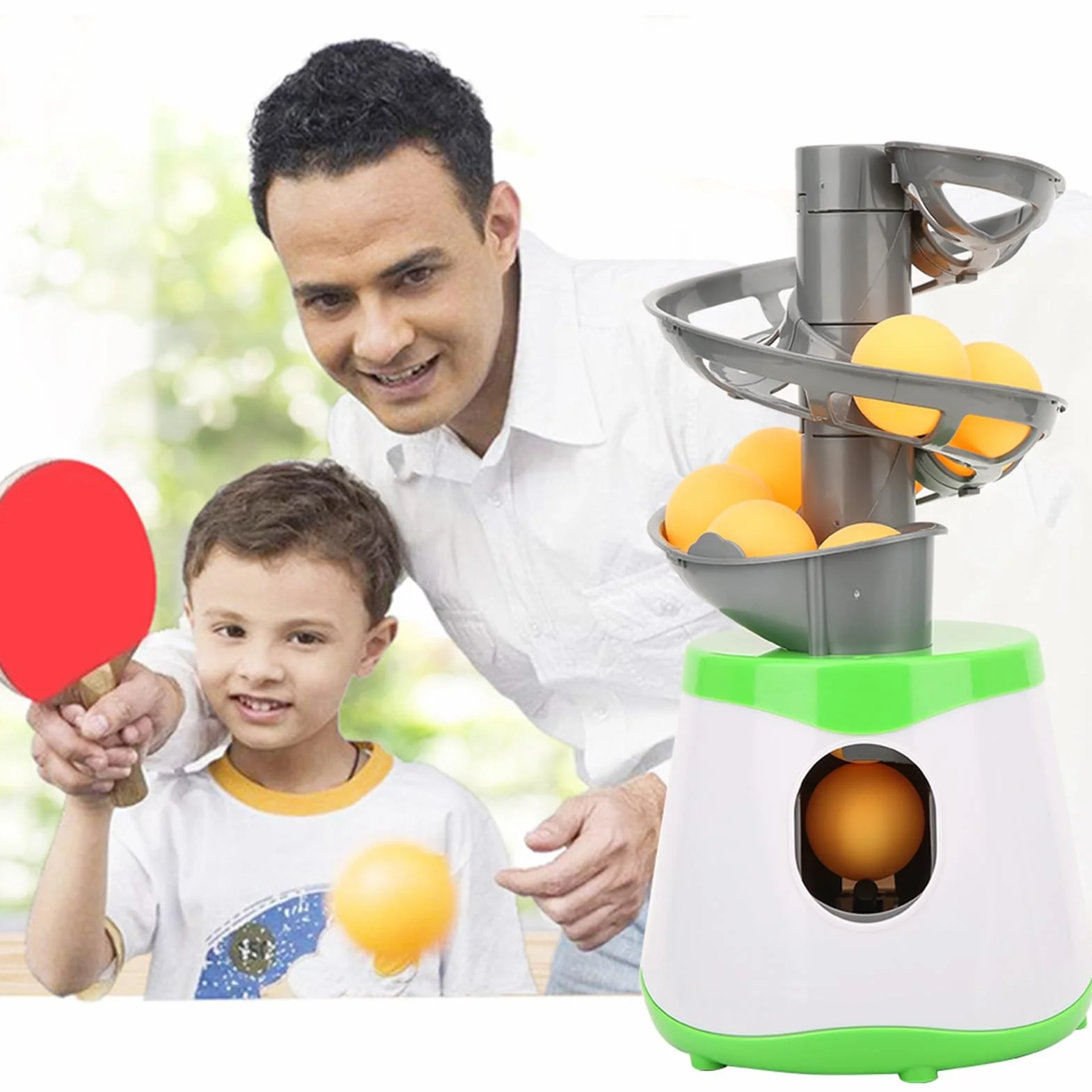 Lanzador para Practicar Tenis de Mesa, Máquina de Entrenamiento de Pong Equipos de Fitness Combinados Equipos Combinados de Fitness