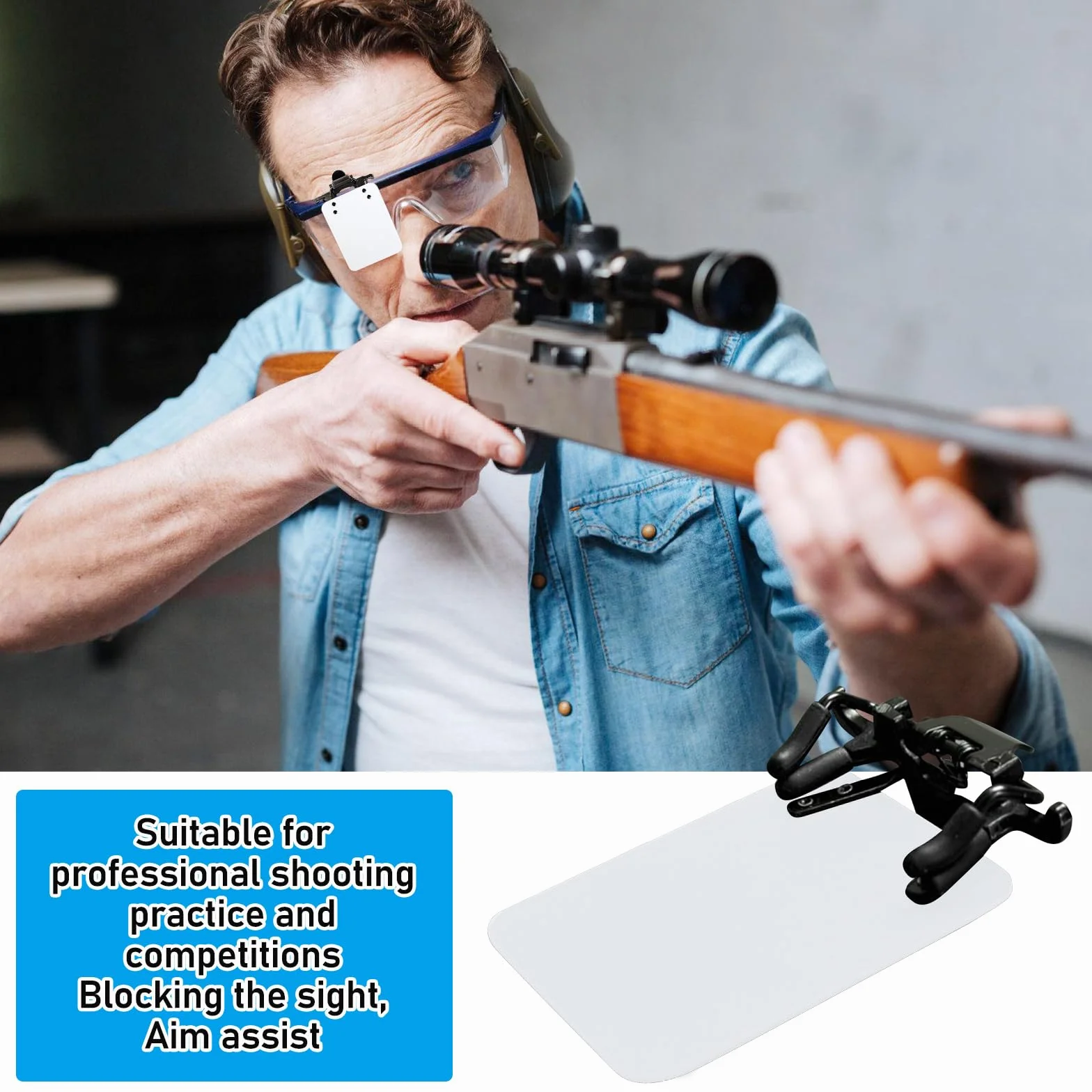 BORDEAG Parche Para Gafas De Tiro Con Arco y Bisel, Ayuda Al Objetivo Para Visor De Vista