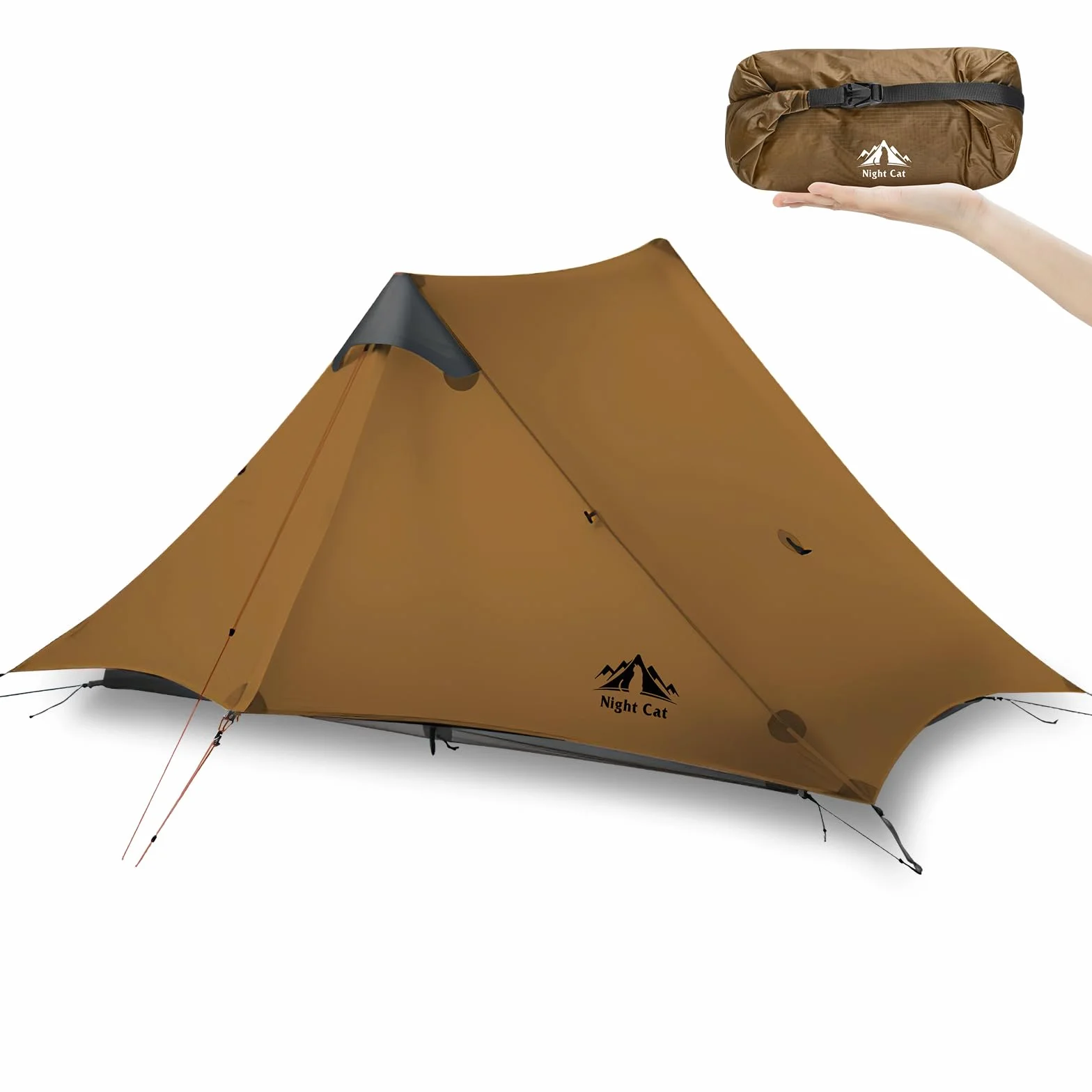 Night Cat Tienda Ultraligero 1 Persona Impermeable Campaña Mochileros Senderismo Camping