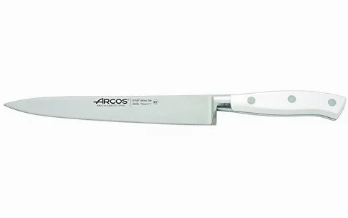 Arcos Serie Riviera Blanc - Cuchillo de Lenguado Cuchillo de Pescado - Hoja de Acero Inoxidable Forjado NITRUM 170 mm - Mango de Polioximetileno (POM) Color Blanco
