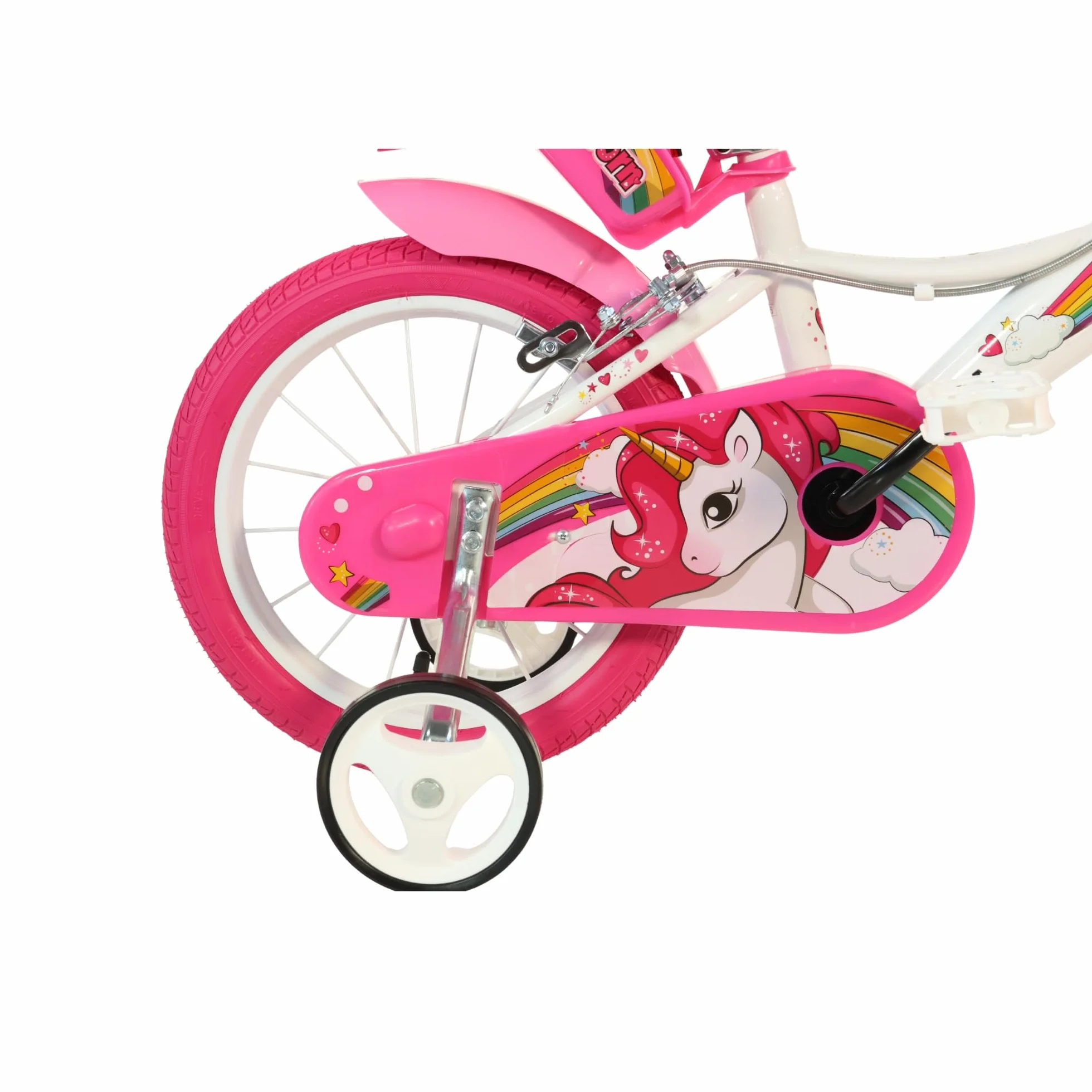 Dino Bikes 144R-UN Unicorn Bicicleta 35,6 cm Blanco Rosa