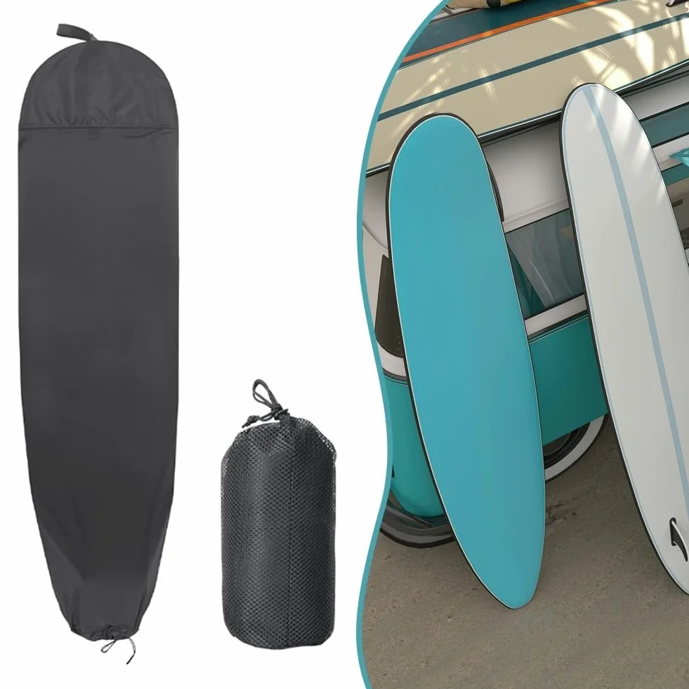 Funda de almacenamiento para tabla de surf, poliéster 210D, acolchada, cordón, impermeable, hasta 7.5 pies