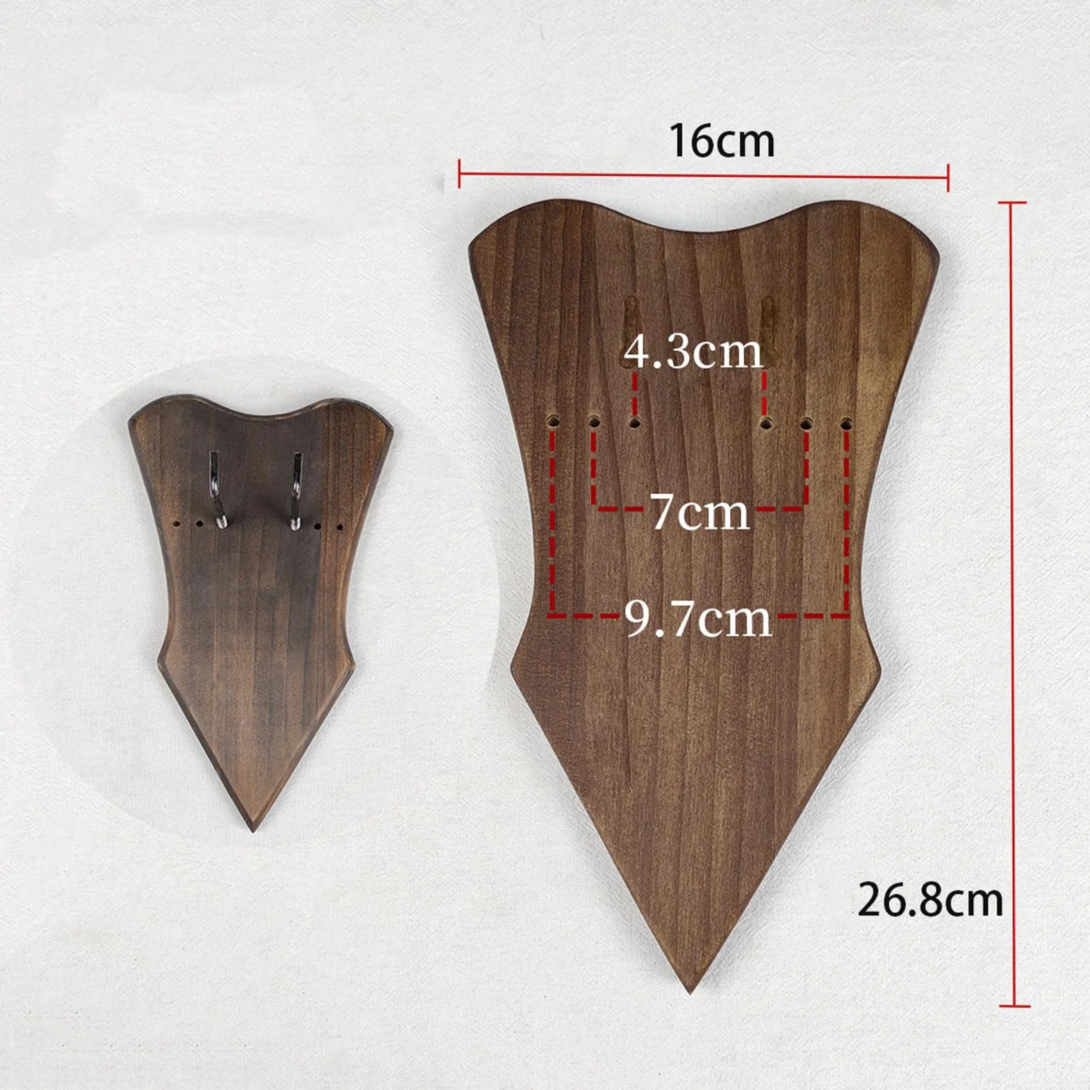 Soporte de Espada de Pared Ajustable de Madera para Exhibición Medieval y Hacha