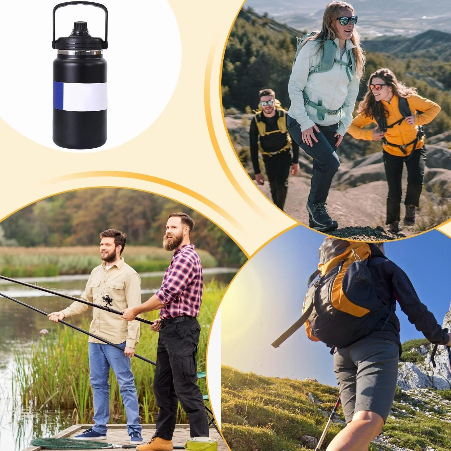 Termo Isotérmico Termo Al Vacío De 4 Litros | Botella De Agua De Acero Inoxidable Para Gimnasio Senderismo Escuela Viajes Camping Ciclismo Deportes Y Actividades Al Aire