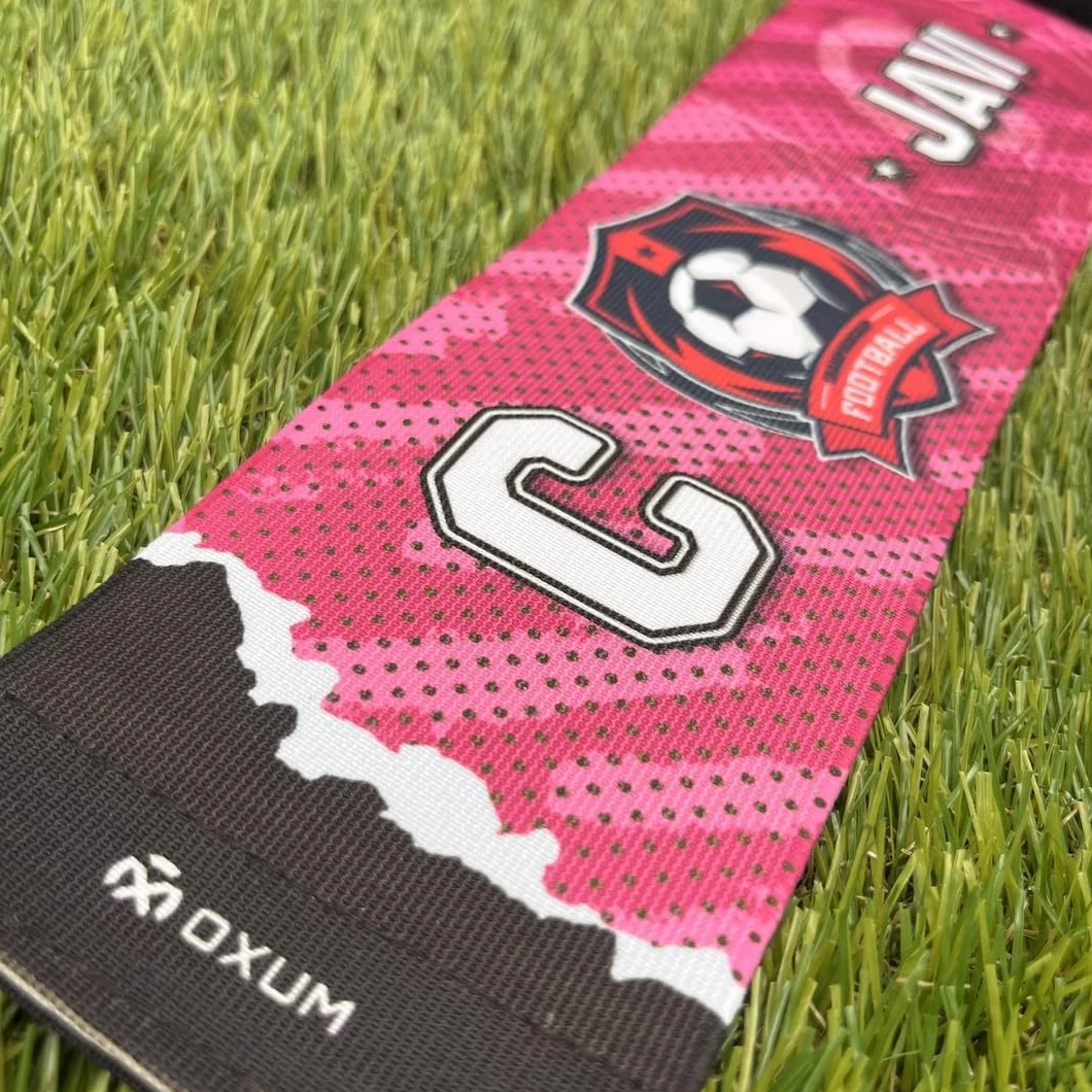Brazalete de Capitán Personalizado OXUM Sport para Fútbol - Elástico y Ajustable con Escudo, Nombre y Bandera