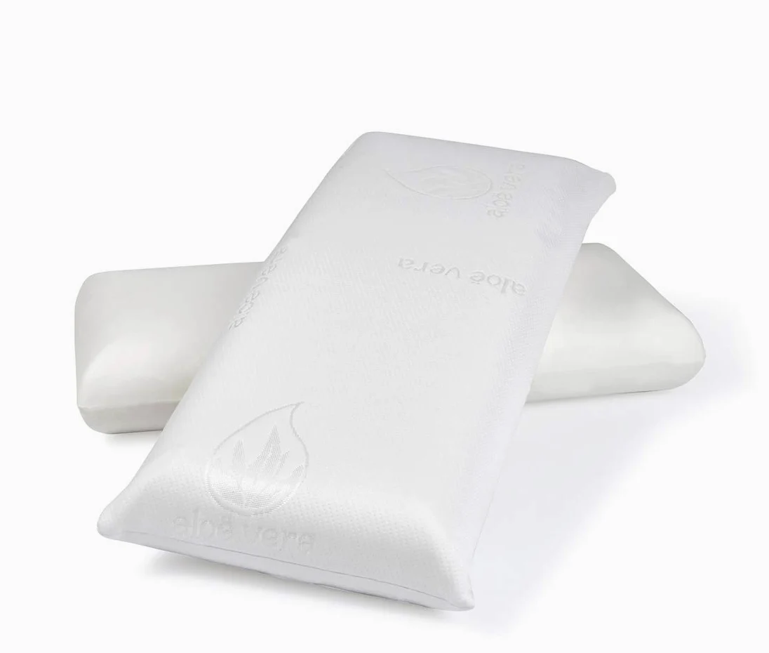 DORMIDAN - Almohada viscoelástica Aloe Vera | 100% Bloque sólido | Desenfundable | Fresca y Transpirable | 135cm