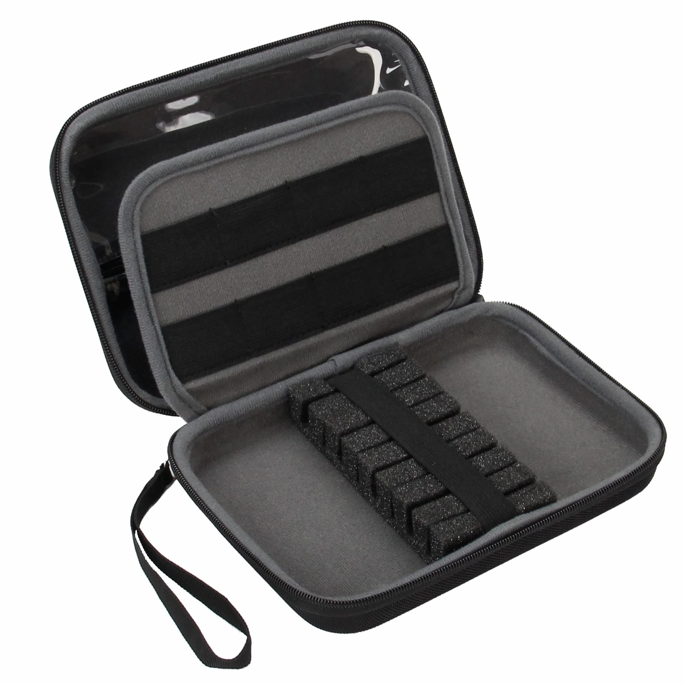 USA Gear - Funda rígida para Dardos (8 Dardos y Accesorios, Puntas, Ejes y Volantes, Compatible con Dardos de Punta Blanda y Punta de Acero, Color Negro