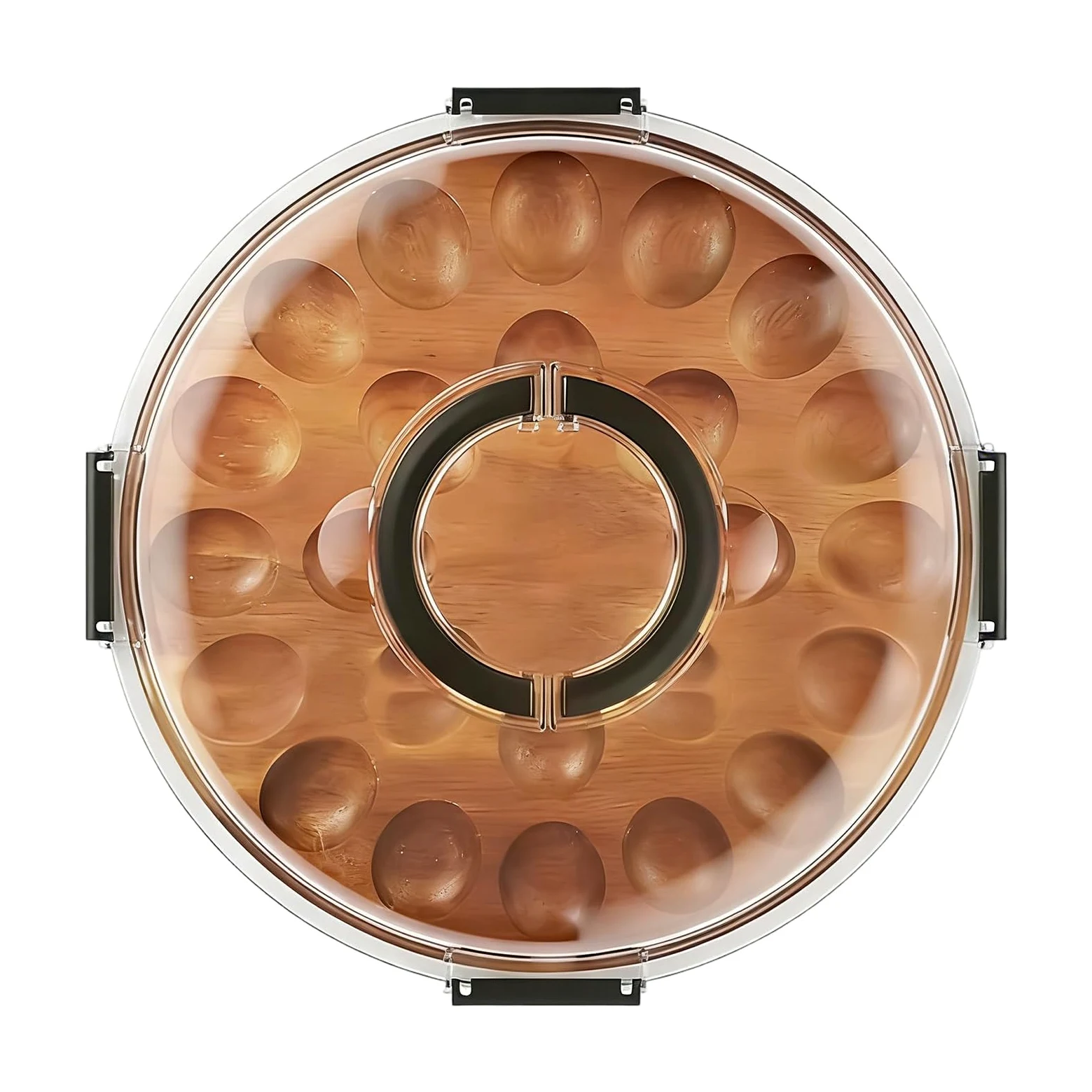Bandejas Para Huevos Rellenos Bandeja Con 24 Ranuras Y Tapa | Soporte Para Huevos Rellenos Para Buffet Catering Cocina Aperitivos Cena De Pascua Acción De Gracias Y Navidad